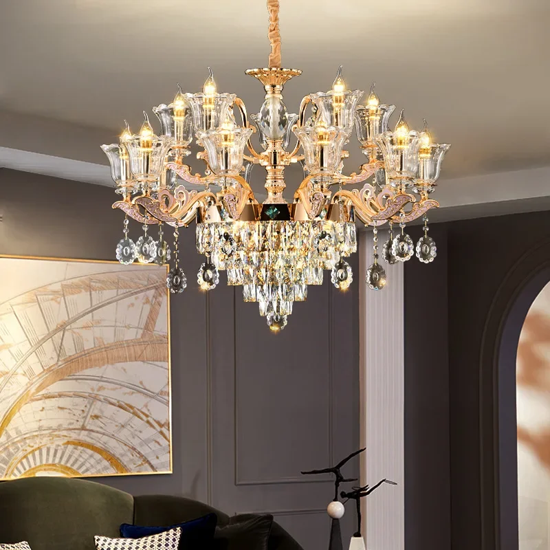 French Retro Crystal Chandelier Romantic Candle Lamp Fashion Restaurant Lamp Warm Bedroom Chandelier Luxury Living Room Headlamp
French Retro Crystal Chandelier Romantic Candle Lamp Fashion Restaurant Lamp Warm Bedroom Chandelier Luxury Living Room Headlamp