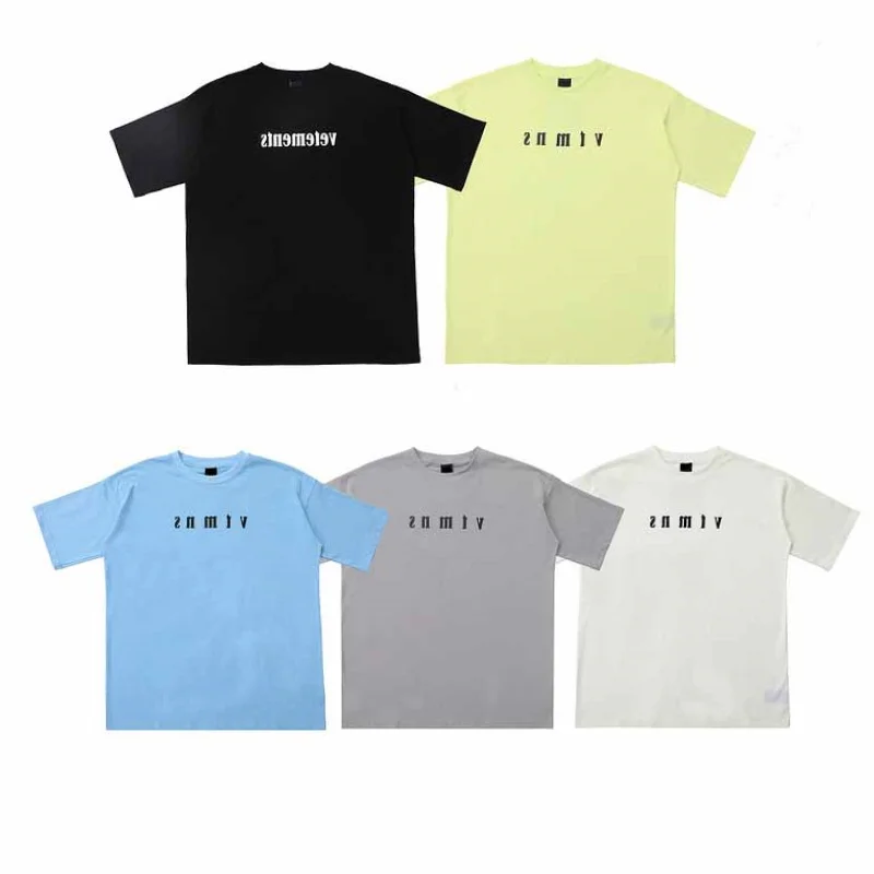 25ss VT Mirrored Logo Print Women Men Oversized T shirt Washlabel Patched Men Cotton T shirt
25ss VT Mirrored Logo Print Women Men Oversized T shirt Washlabel Patched Men Cotton T shirt