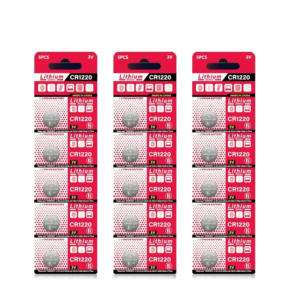 2-50Pcs CR1220 Batteries New Lithium Coin Cell CR 1220 High Capacity Battery for Watches Healthcare Devices Calculator Etc 3V
2-50Pcs CR1220 Batteries New Lithium Coin Cell CR 1220 High Capacity Battery for Watches Healthcare Devices Calculator Etc 3V