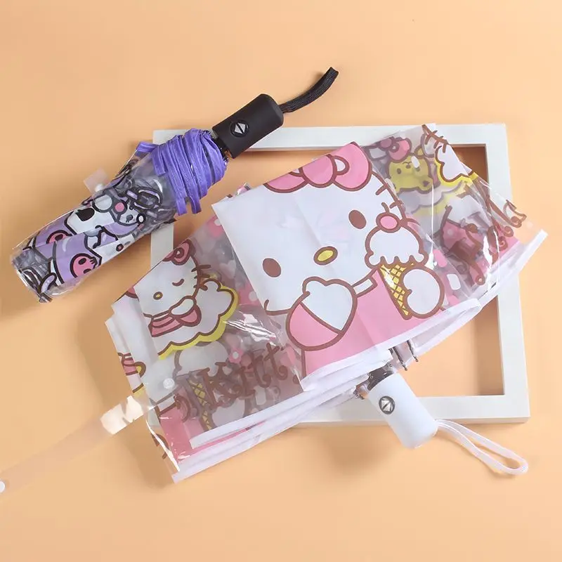 Sanrio anime peripherals Hello Kitty Kuromi Cinnamoroll Cartoon Kawaii Transparent Folding Umbrella Creative Gift Wholesale
Sanrio anime peripherals Hello Kitty Kuromi Cinnamoroll Cartoon Kawaii Transparent Folding Umbrella Creative Gift Wholesale