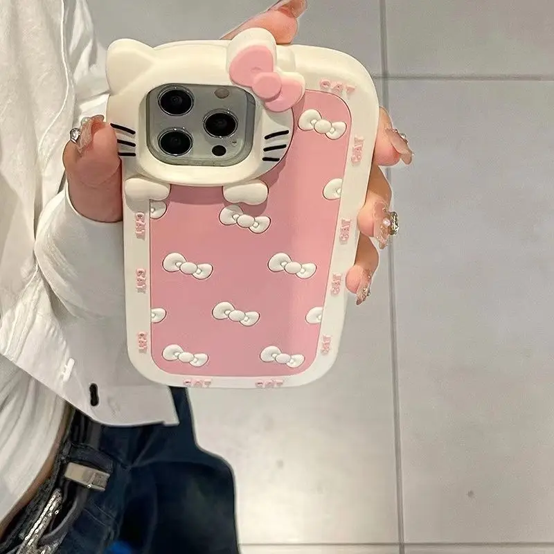 Sanrio Kawaii Anime Hello Kitty Bow Anti-Fall Cell Phone Case Cute Sweet Cartoon Soft Glue Mobile Phone Case Gifts for Girls
Sanrio Kawaii Anime Hello Kitty Bow Anti-Fall Cell Phone Case Cute Sweet Cartoon Soft Glue Mobile Phone Case Gifts for Girls