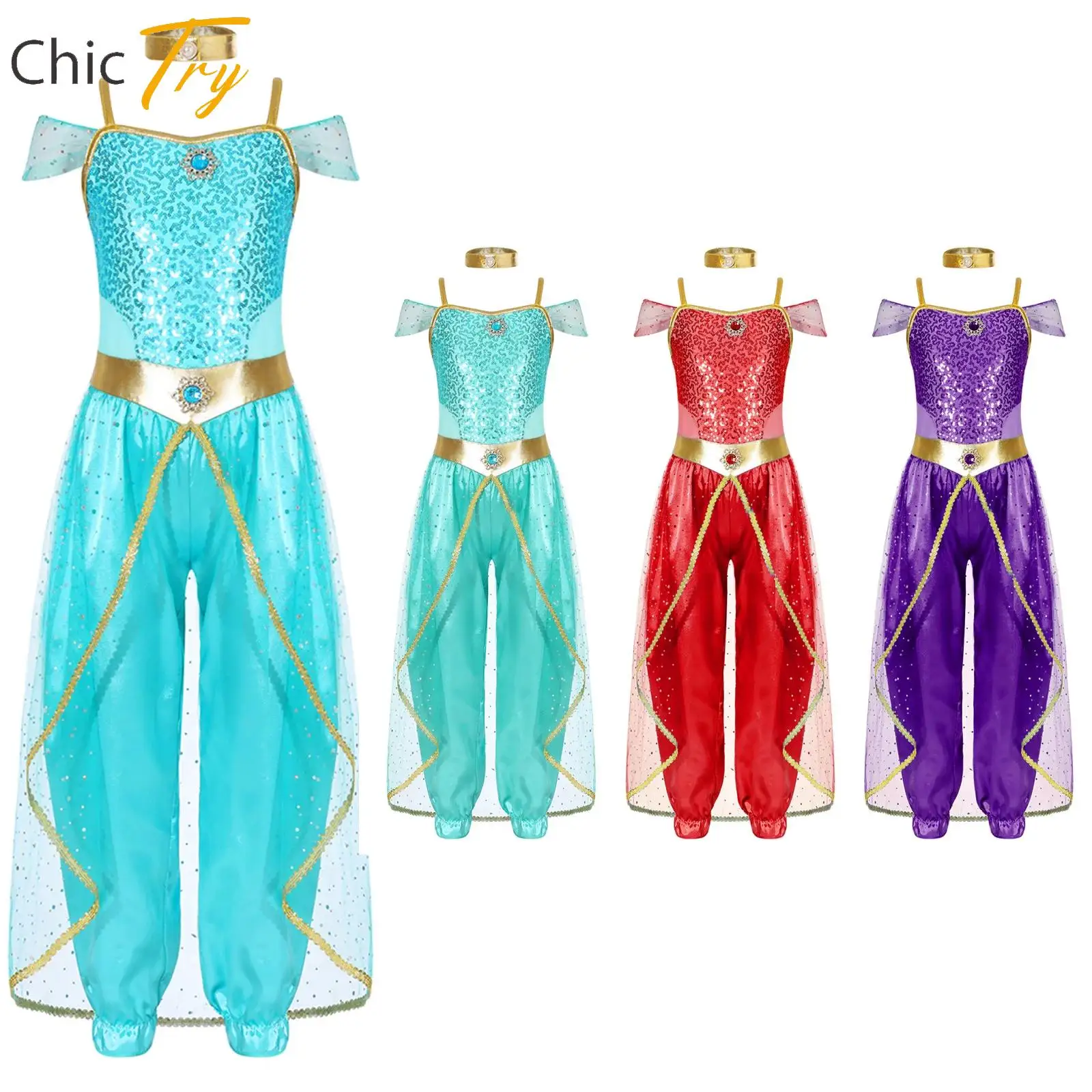 Arabian Princess Costumes Girls Belly Dance Outfit Stage Performance Clothes Halloween Birthday Party Cosplay Jasmine Costume 
Arabian Princess Costumes Girls Belly Dance Outfit Stage Performance Clothes Halloween Birthday Party Cosplay Jasmine Costume