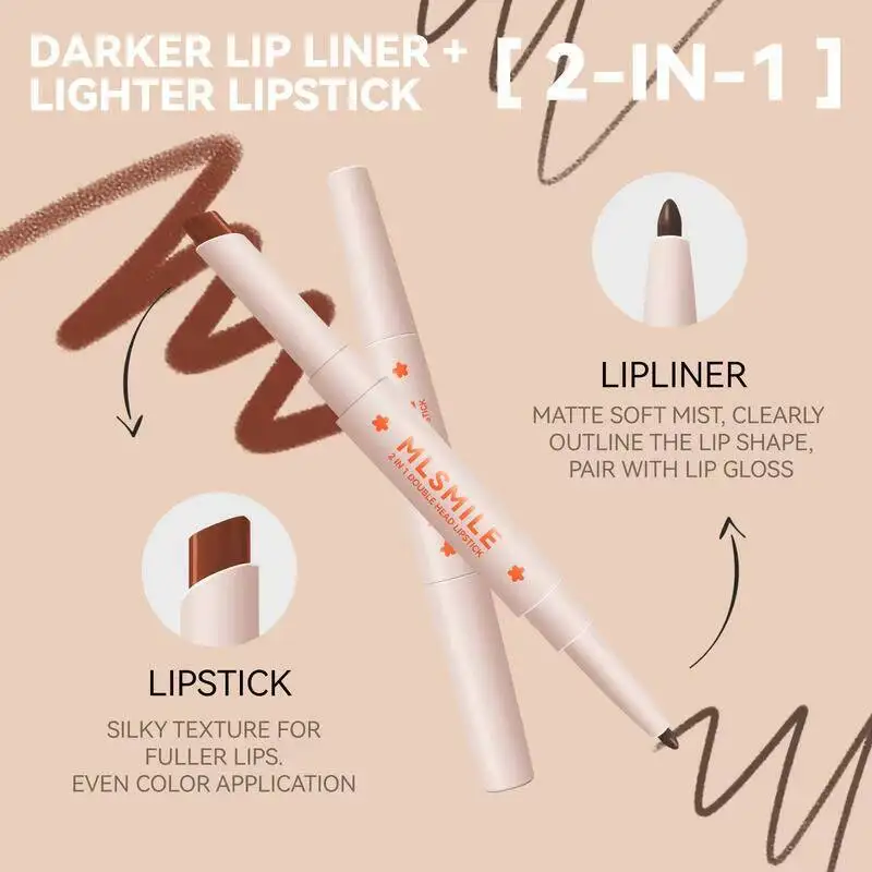 MLSMILE Double-Ended Waterproof Long-Lasting Color-Intense 2-In-1 Lipstick And Lip Liner Pen 2025 New
MLSMILE Double-Ended Waterproof Long-Lasting Color-Intense 2-In-1 Lipstick And Lip Liner Pen 2025 New