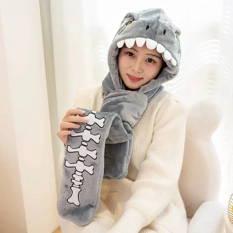 Плюшевая шапка-шарф с динозавром, зимняя теплая и ветрозащитная, из плюшевой серии, зимний подарок, подарки на день рождения для мальчиков и девочек
Плюшевая шапка-шарф с динозавром, зимняя теплая и ветрозащитная, из плюшевой серии, зимний подарок, подарки на день рождения для мальчиков и девочек