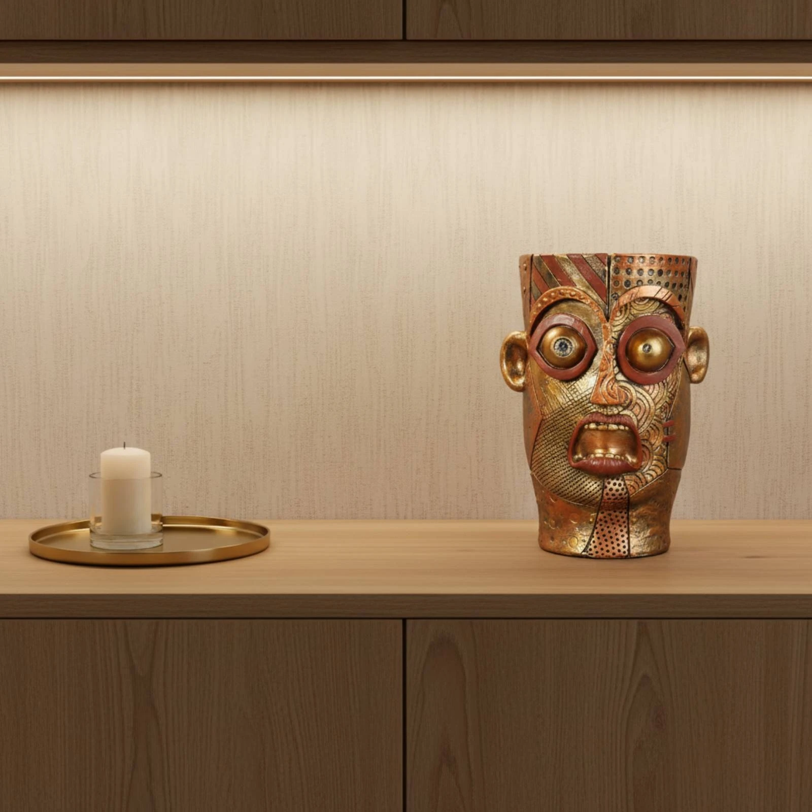 Human Face Planter Textured Face Planter House Decoration Lustrous Finish Cylindrical
Human Face Planter Textured Face Planter House Decoration Lustrous Finish Cylindrical