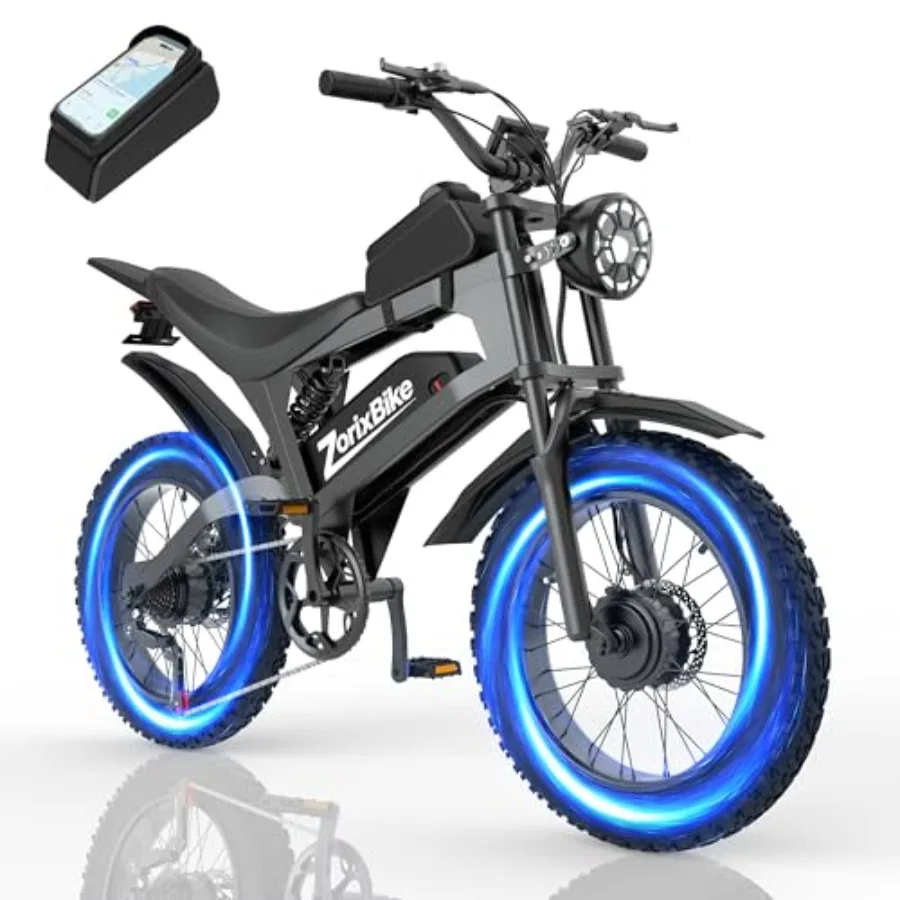 Electric Bike for Adults 48V 20AH with 1500/3000W Brushless Motor 7-Speed 20 x 4.0 Fat Tires Max Speed 31-35MPH Up to 80 Miles
Electric Bike for Adults 48V 20AH with 1500/3000W Brushless Motor 7-Speed 20 x 4.0 Fat Tires Max Speed 31-35MPH Up to 80 Miles