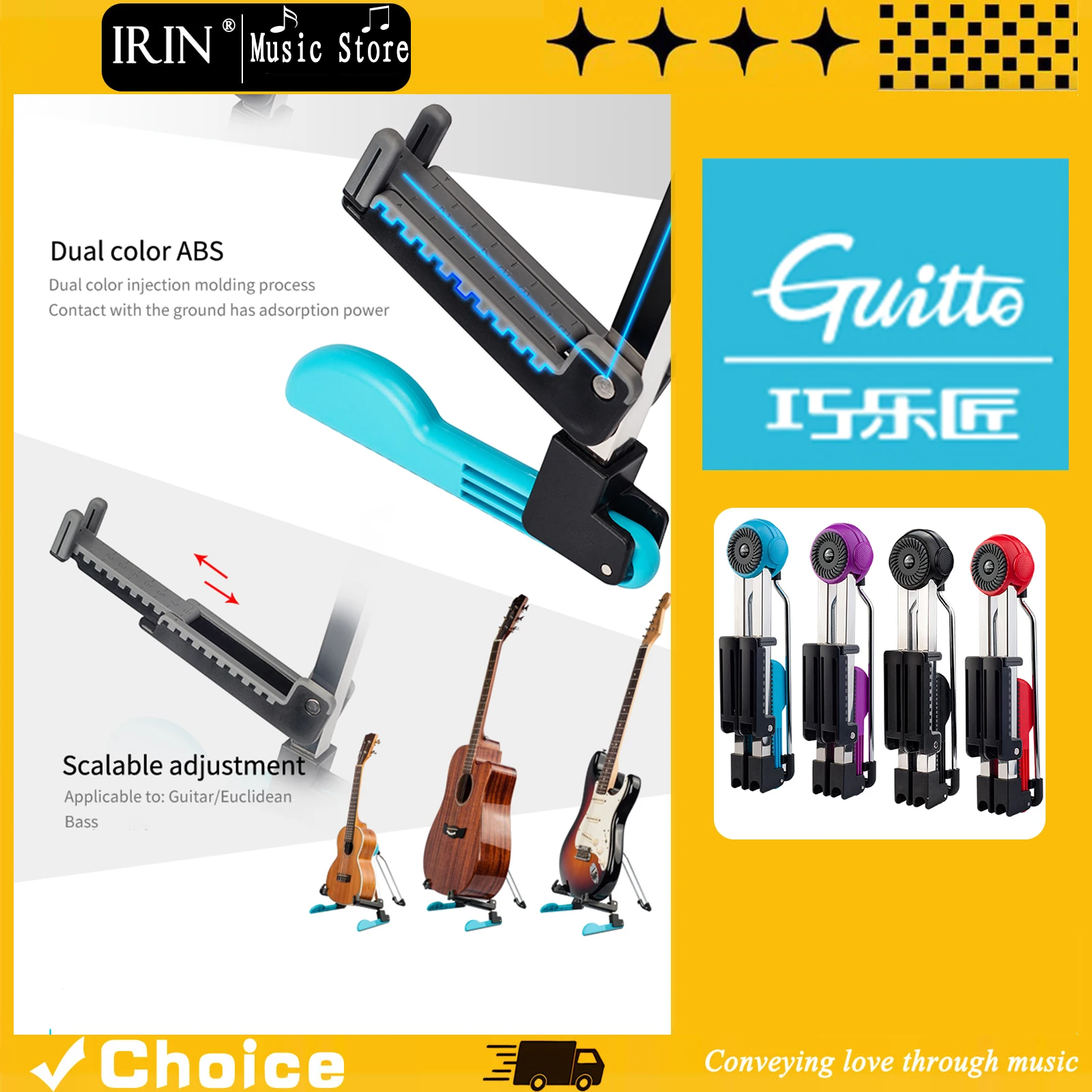 GGS-03 Guitar Stand Foldable Guitar Holder Stand Portable A-Frame Musical Rack for Guitar Ukulele Violin Mandolin
GGS-03 Guitar Stand Foldable Guitar Holder Stand Portable A-Frame Musical Rack for Guitar Ukulele Violin Mandolin
