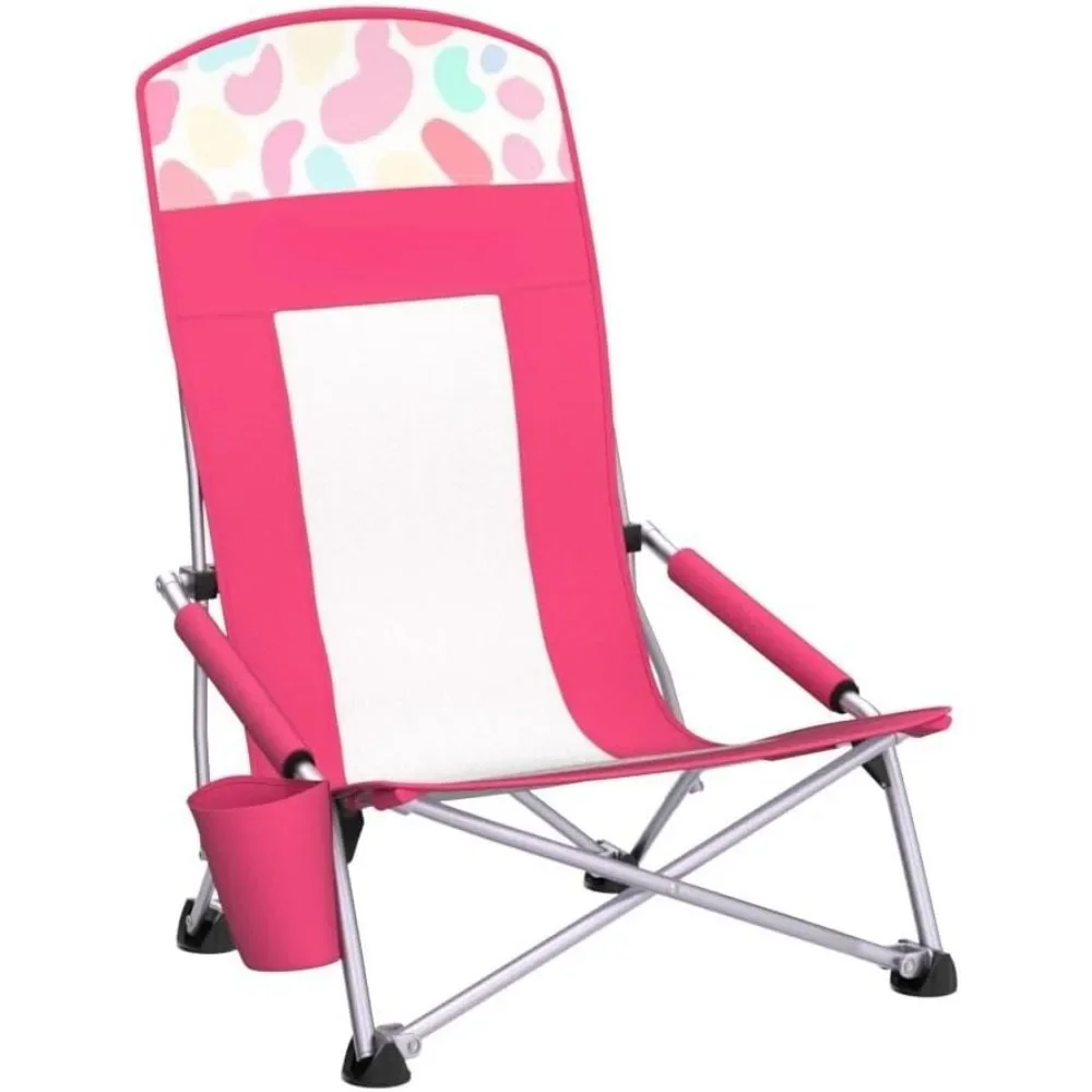 2-Pack High Back Beach Chairs, Lightweight Low Seat Camping Chairs with Cup Holder, Padded Armrest for Outdoor Beach Camping
2-Pack High Back Beach Chairs, Lightweight Low Seat Camping Chairs with Cup Holder, Padded Armrest for Outdoor Beach Camping