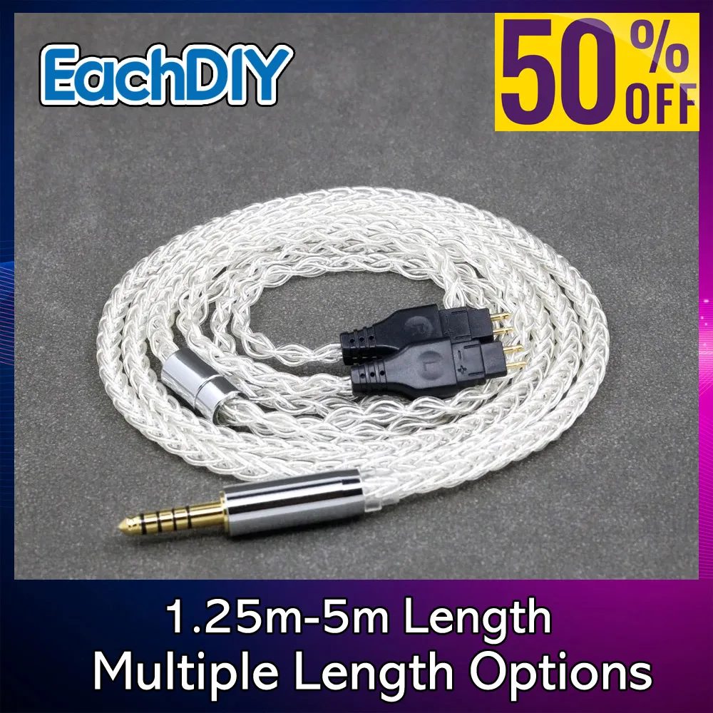 Pure 99% Silver 7n 8 Core Palladium Earphone Cable For Sennheiser HD580 HD600 HD650 HDxxx HD660S HD58x HD6xx 8401
Pure 99% Silver 7n 8 Core Palladium Earphone Cable For Sennheiser HD580 HD600 HD650 HDxxx HD660S HD58x HD6xx 8401