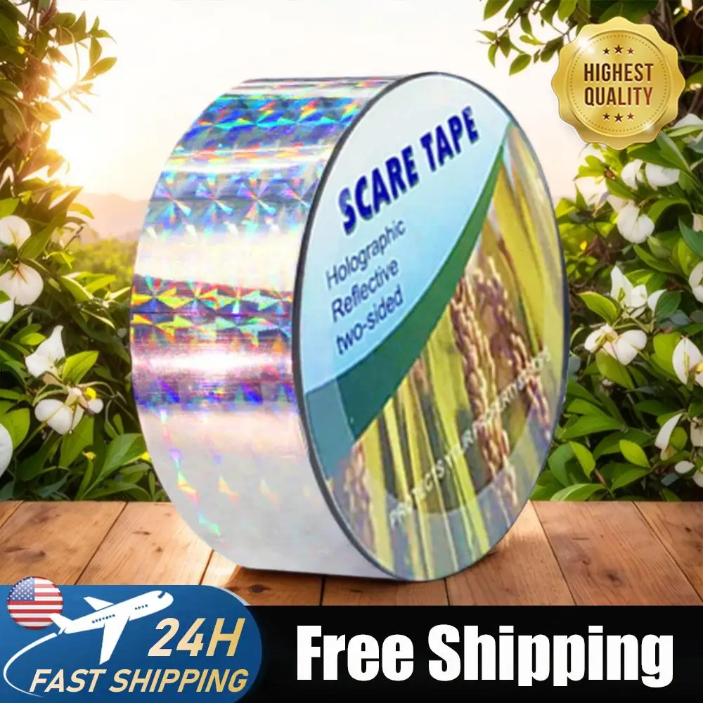2.4cmx50m/4.8cmx50m Double Side Bird Scare Tape To Stop Damage Roosting Mess Bird Ribbon Easy-Install Bird Tape
2.4cmx50m/4.8cmx50m Double Side Bird Scare Tape To Stop Damage Roosting Mess Bird Ribbon Easy-Install Bird Tape