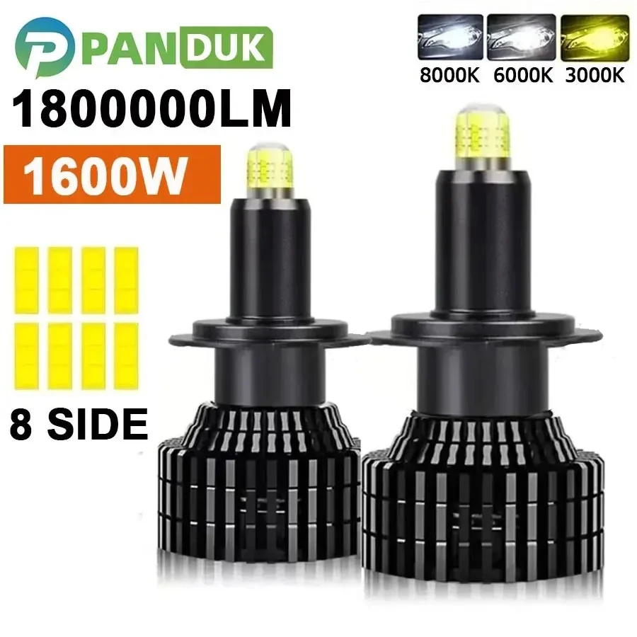 PANDUK H7 LED H4 2600000LM 2200W Car Headlight Bulb 360 8 Side H1 H11 H8 HB3 9005 HB4 9006 9012 Hir2 CSP Led Auto Lamp 6000K 12V
PANDUK H7 LED H4 2600000LM 2200W Car Headlight Bulb 360 8 Side H1 H11 H8 HB3 9005 HB4 9006 9012 Hir2 CSP Led Auto Lamp 6000K 12V
