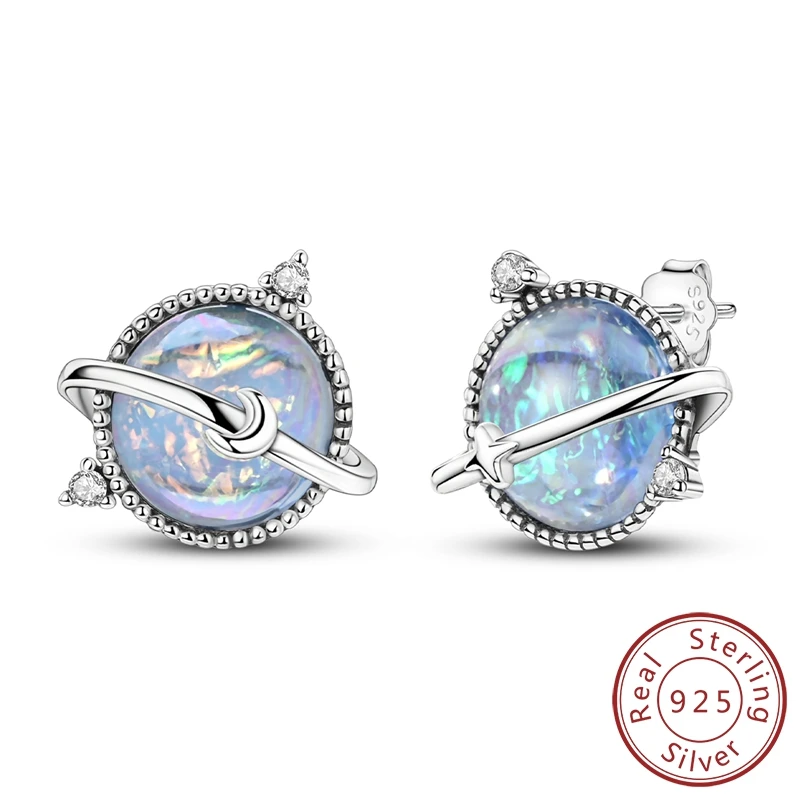 Dazzling 100% 925 Sterling Silver Illusion Blue Gem Planet Stud Earrings Girl Party Jewelry Earrings
Dazzling 100% 925 Sterling Silver Illusion Blue Gem Planet Stud Earrings Girl Party Jewelry Earrings
