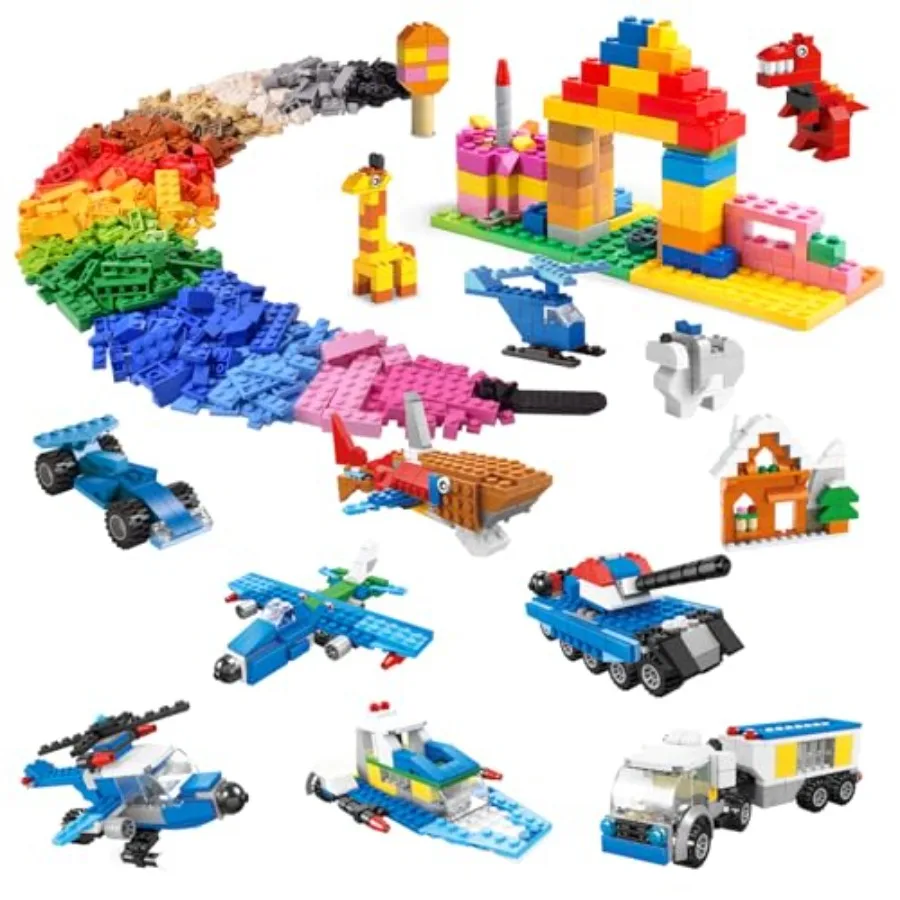 1100 PCS Building Blocks for 6-12, STEM Learning Bulk Bricks Set, 147 Shapes 17 Colors, Compatible with All Major Brands, Creat
1100 PCS Building Blocks for 6-12, STEM Learning Bulk Bricks Set, 147 Shapes 17 Colors, Compatible with All Major Brands, Creat