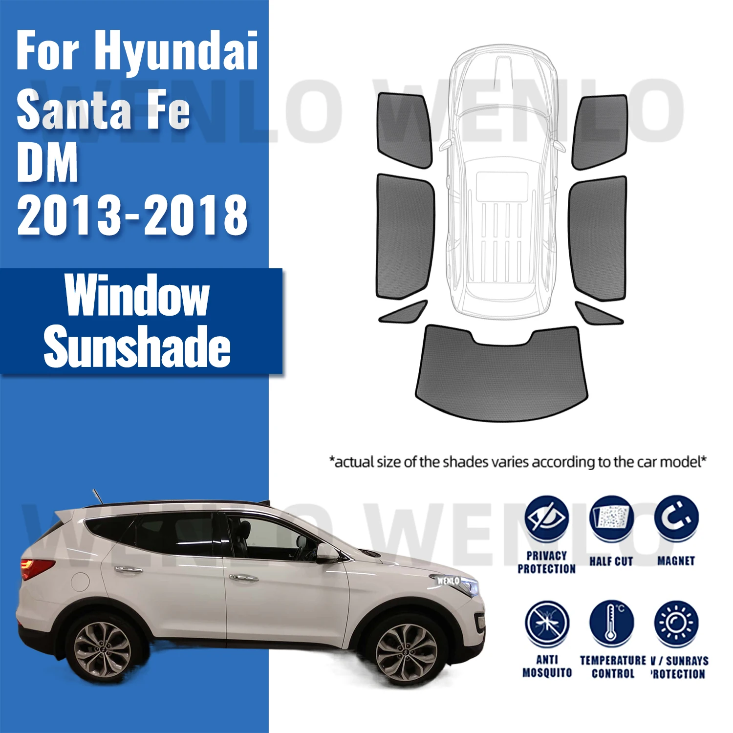 Магнитный автомобильный солнцезащитный козырек для Hyundai Grand Santa Fe 2013-2020, занавеска на лобовое стекло, занавеска на заднее боковое стекло, солнцезащитные занавески
Магнитный автомобильный солнцезащитный козырек для Hyundai Grand Santa Fe 2013-2020, занавеска на лобовое стекло, занавеска на заднее боковое стекло, солнцезащитные занавески