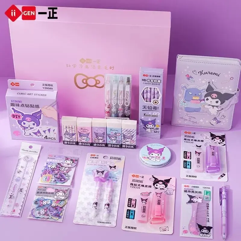 Sanrioed Anime Figure Kuromi Kids Stationery Set Student Birthday Gift Exquisite Gift Box Present School Supplies Girls Gift
Sanrioed Anime Figure Kuromi Kids Stationery Set Student Birthday Gift Exquisite Gift Box Present School Supplies Girls Gift