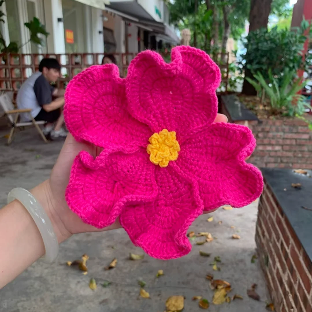 Large Handmade Crochet Flower Big Knitted Flower Applique DIY Accessories for Bag Clothing Hair Clip Brooch Decor Finished Produ
Large Handmade Crochet Flower Big Knitted Flower Applique DIY Accessories for Bag Clothing Hair Clip Brooch Decor Finished Produ