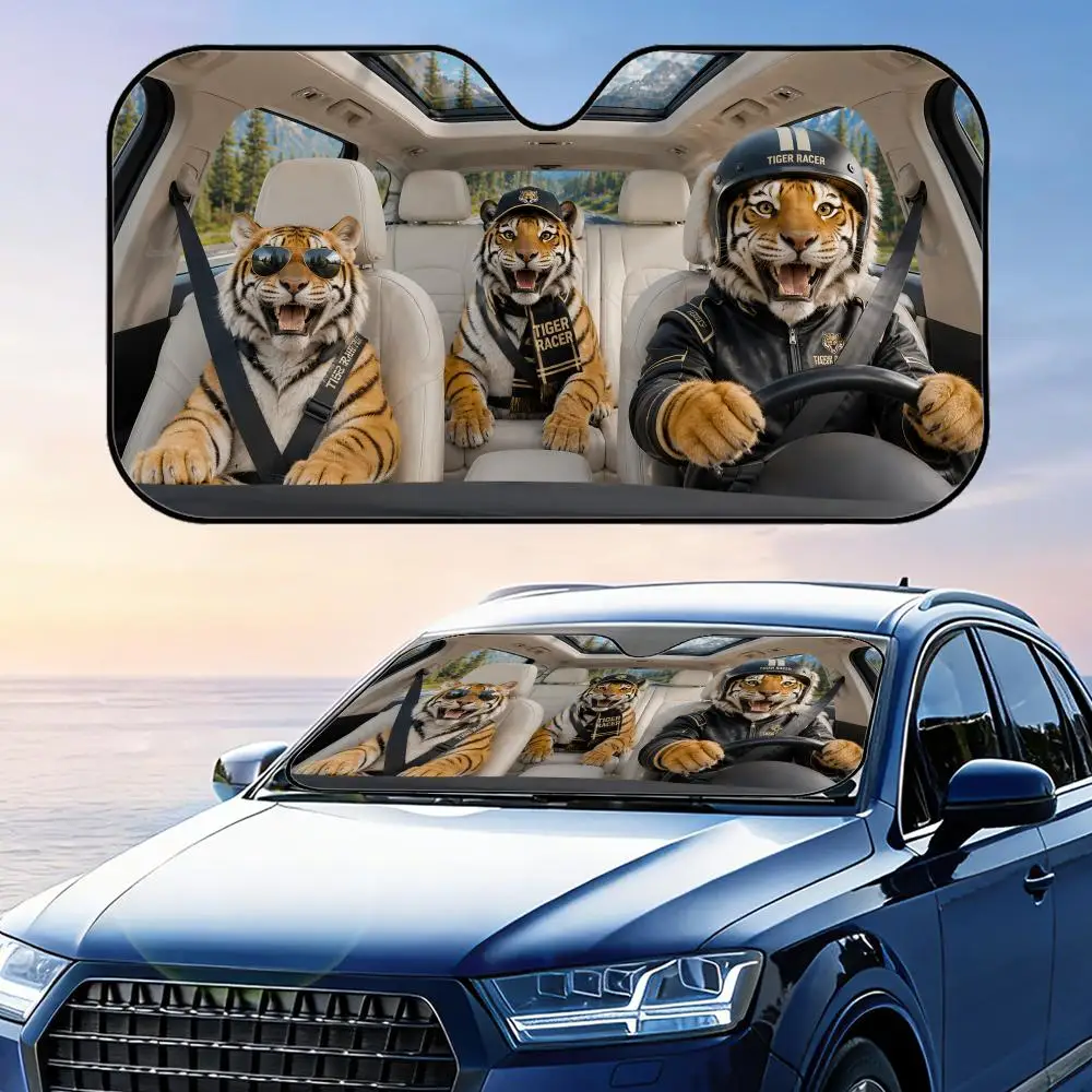 Tiger Race Car Driver Sun Visor Car Windshield Sunshade UV Protection Reflective Foldable Heat Insulation Cover
Tiger Race Car Driver Sun Visor Car Windshield Sunshade UV Protection Reflective Foldable Heat Insulation Cover