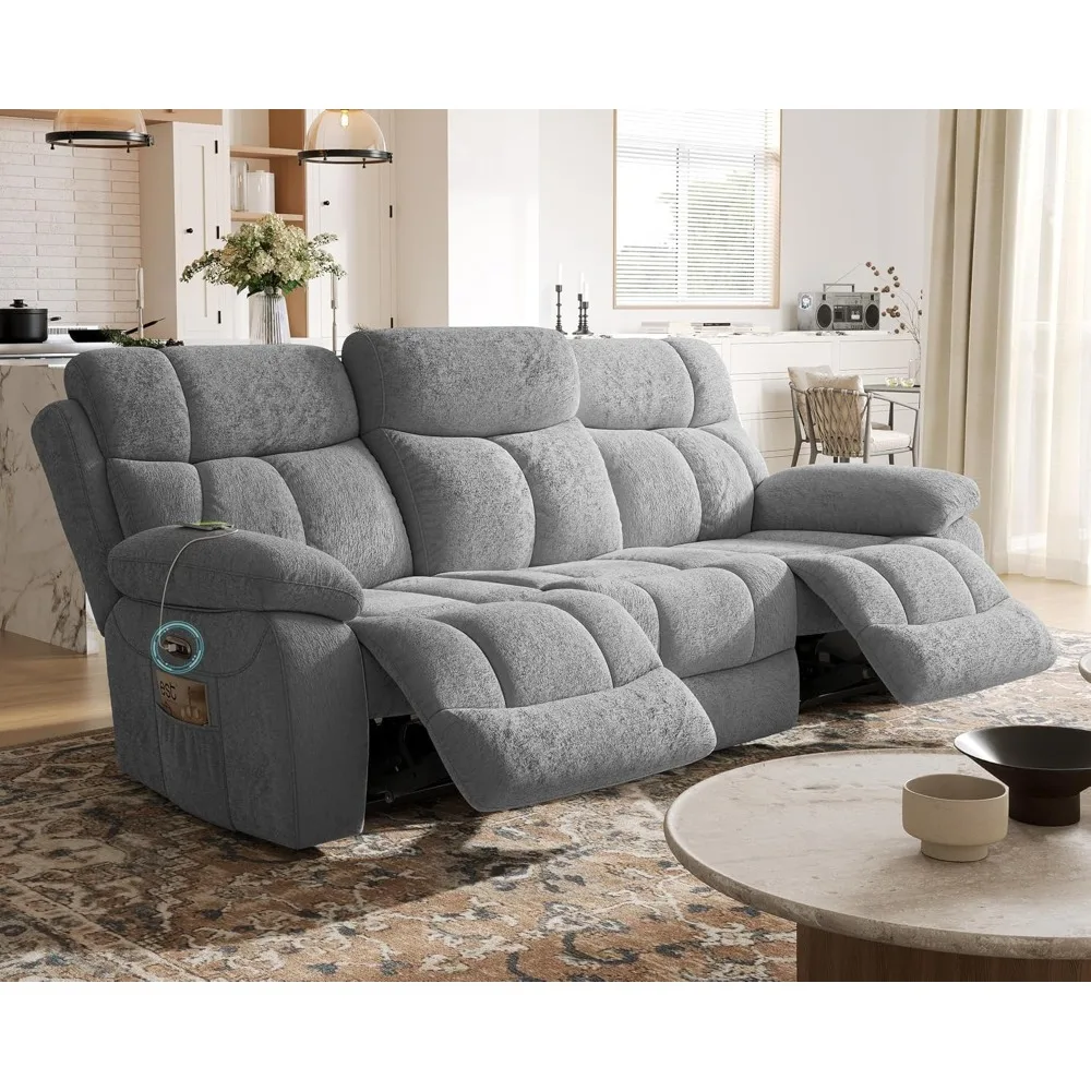 Recliner Couch, Power Reclining Sofa, Reclining Couch with USB Charging Port and One-Touch Lock, 3 Seater Recliner Sofa
Recliner Couch, Power Reclining Sofa, Reclining Couch with USB Charging Port and One-Touch Lock, 3 Seater Recliner Sofa