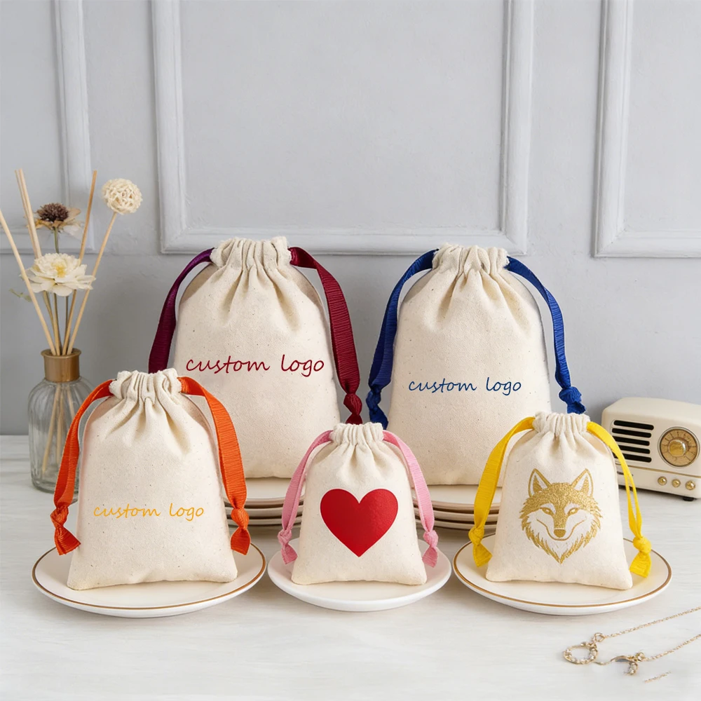 50 Bulk Cotton Gift Bags Packaging Custom Logo Jewelry Cosmetic Dark Red Drawstring Pouch Wedding Birthday Party Wrapping Sachet
50 Bulk Cotton Gift Bags Packaging Custom Logo Jewelry Cosmetic Dark Red Drawstring Pouch Wedding Birthday Party Wrapping Sachet