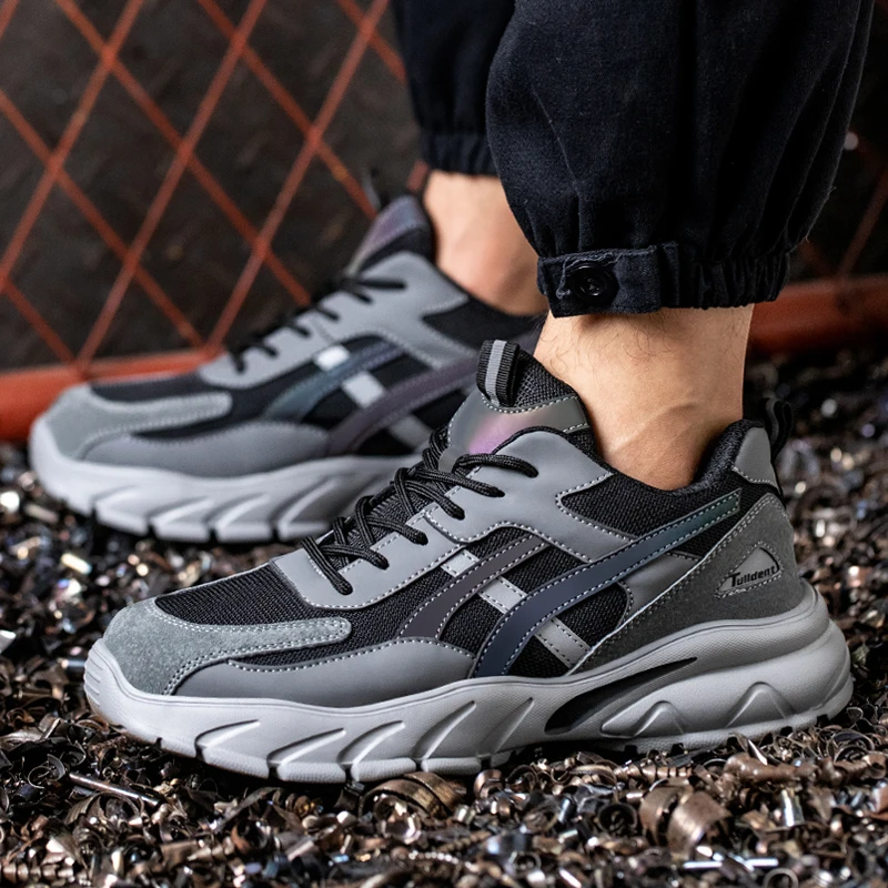 Male Protective Footwear Work Man Boots Safety Boots Safety Shoes Men New Steel Toe Men's Work Shoes Puncture Proof Work Sneaker
Male Protective Footwear Work Man Boots Safety Boots Safety Shoes Men New Steel Toe Men's Work Shoes Puncture Proof Work Sneaker