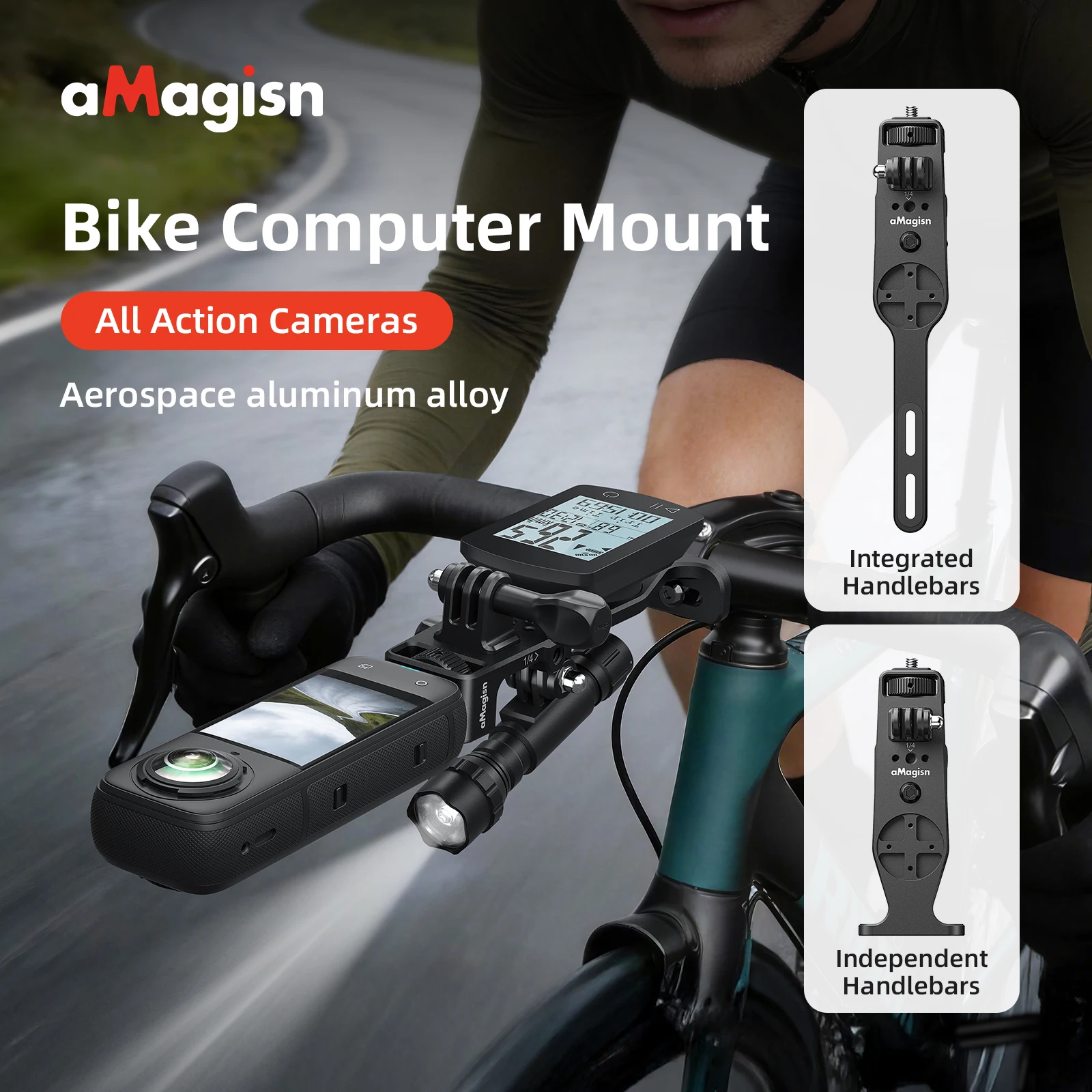aMagisn Bike Computer Holder 3-Prong Anti-Wobble Silicone Pad for Garmin / Wahoo / Bryton GoPro DJI Insta360 Action Camera
aMagisn Bike Computer Holder 3-Prong Anti-Wobble Silicone Pad for Garmin / Wahoo / Bryton GoPro DJI Insta360 Action Camera