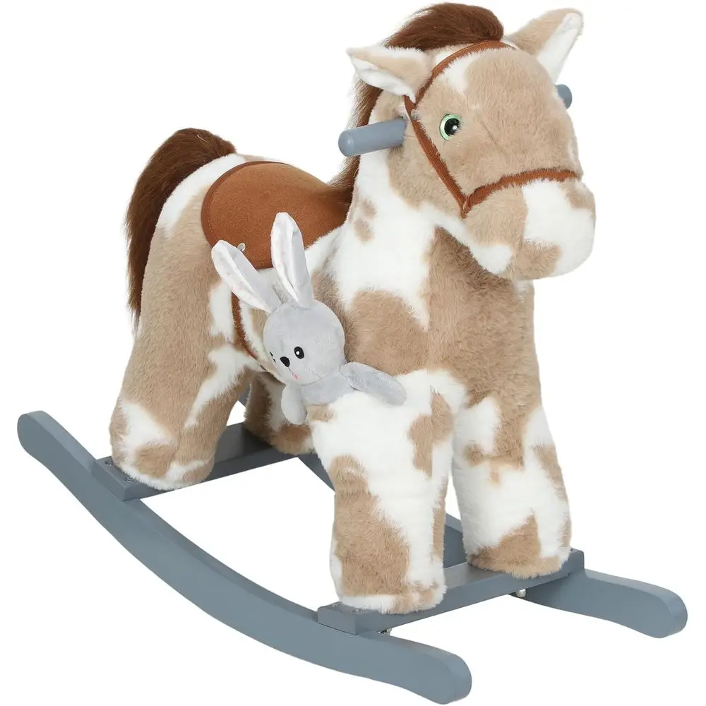 Children's Plush Animal Rocker with Realistic Neighing Sound, Suitable for Ages 2-5, with Rabbit Toy, Light Brown
Children's Plush Animal Rocker with Realistic Neighing Sound, Suitable for Ages 2-5, with Rabbit Toy, Light Brown