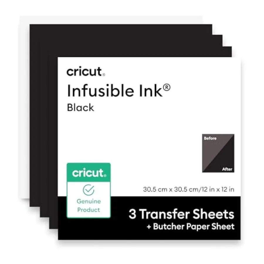 ® Infusible Ink® Transfer Sheets, Black 3 ct - 12 x 12in - Comes with Butcher Paper - Personalize T-Shirts, Coasters, Baby Body
® Infusible Ink® Transfer Sheets, Black 3 ct - 12 x 12in - Comes with Butcher Paper - Personalize T-Shirts, Coasters, Baby Body