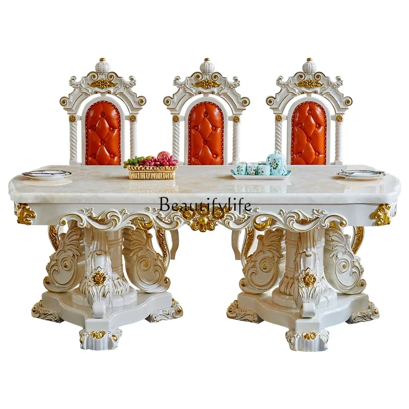 LJY*European marble square table American villa luxury restaurant rectangular dining table
LJY*European marble square table American villa luxury restaurant rectangular dining table