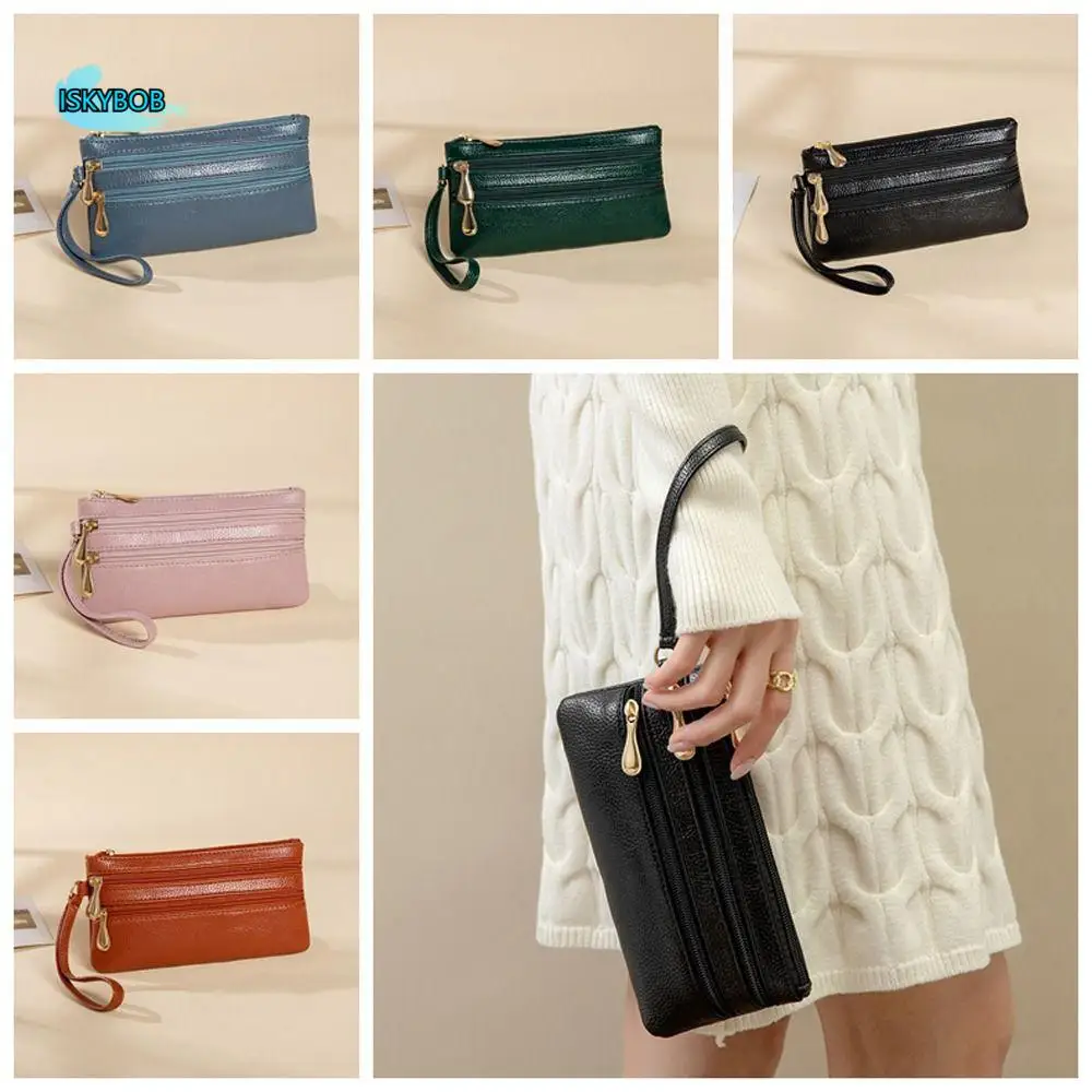 Solid Color Two Zipper Coin Purse Large Capacity Multi-pocket Lychee Pattern Long Wallet Card Holder Storage Bag Shopping
Solid Color Two Zipper Coin Purse Large Capacity Multi-pocket Lychee Pattern Long Wallet Card Holder Storage Bag Shopping