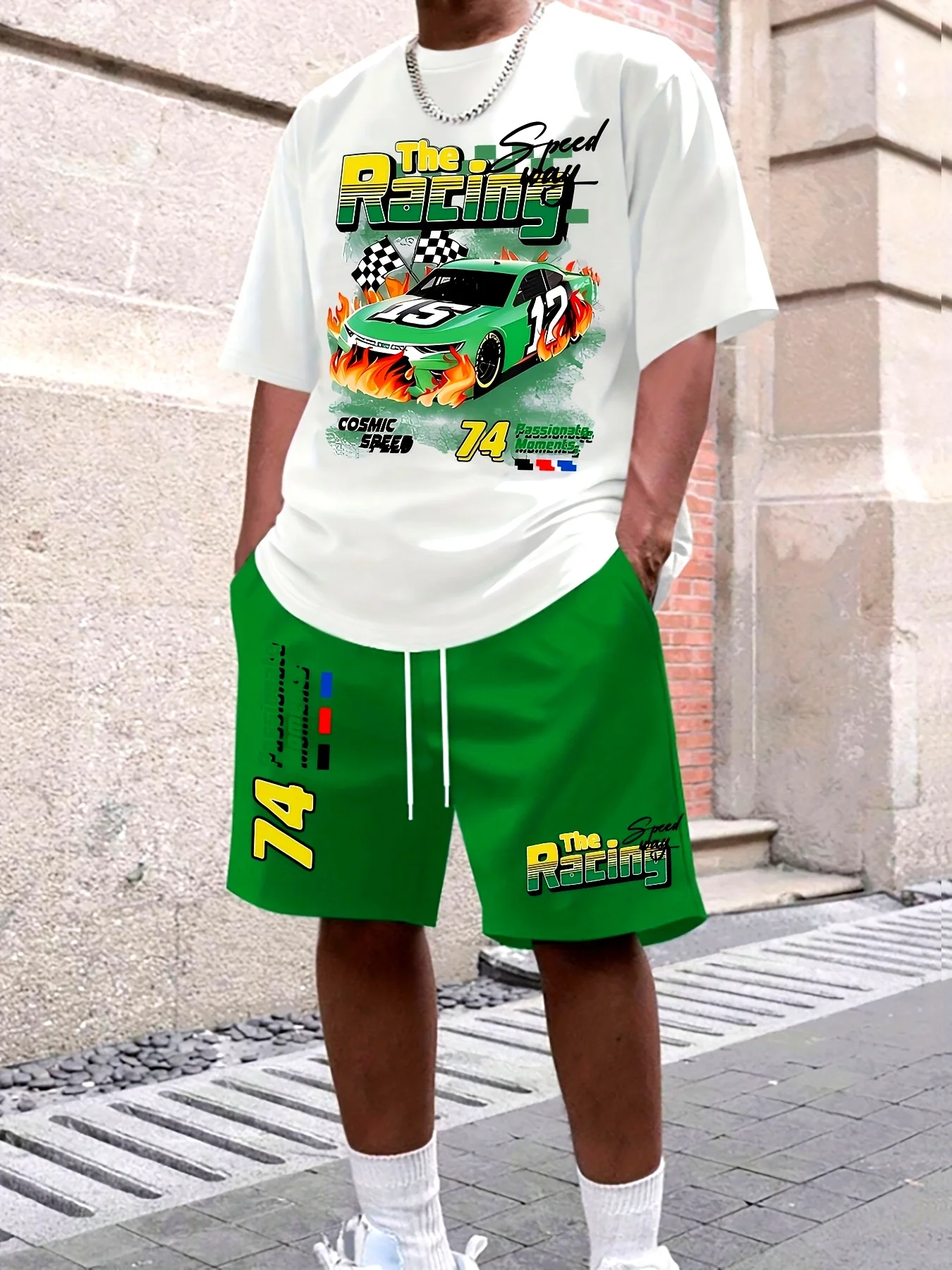 2026 Men's Short Sleeve T-shirts & Shorts Fashion Set Graffiti Print Outdoor Street Style Casual Two-Piece Outfit for Adults
2026 Men's Short Sleeve T-shirts & Shorts Fashion Set Graffiti Print Outdoor Street Style Casual Two-Piece Outfit for Adults