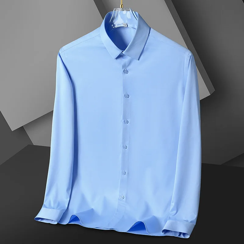 New men's long-sleeved shirt - seamless elasticated casual versatile solid color fashionable for daily wear and street style
New men's long-sleeved shirt - seamless elasticated casual versatile solid color fashionable for daily wear and street style