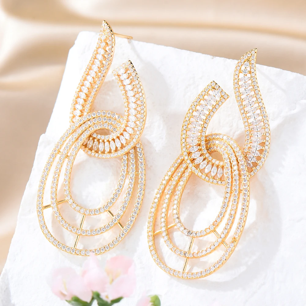 Jimbora NEW Original Luxury Big Drop Earrings for Women Fine Bridal Wedding Party 2023 Fashion Jewelry High Quality
Jimbora NEW Original Luxury Big Drop Earrings for Women Fine Bridal Wedding Party 2023 Fashion Jewelry High Quality