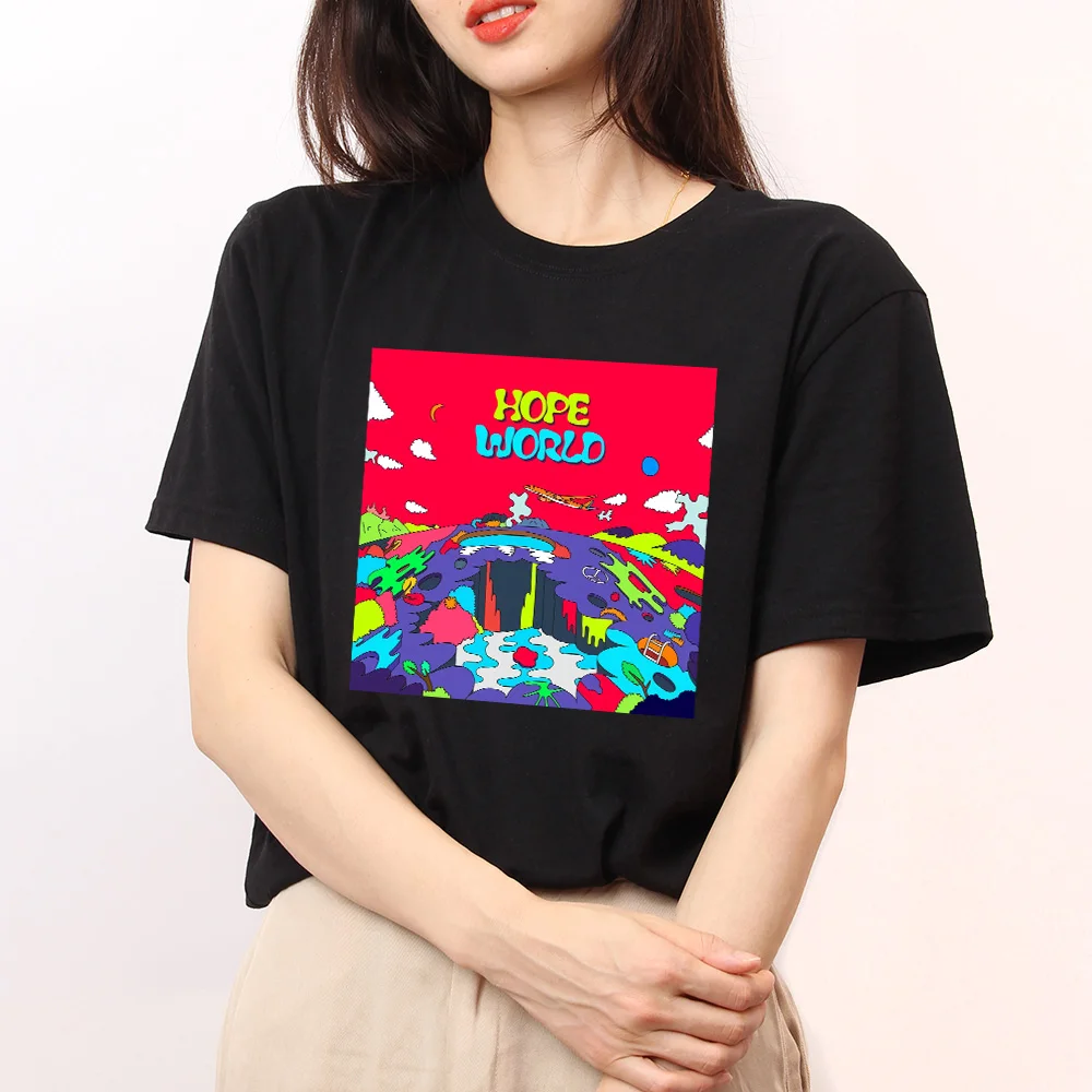 Hope World Print Print Cotton Women for Summer Female Short Sleeve T Shirts Harajuku Aesthetic Hipster Mujer Tops T-shirt
Hope World Print Print Cotton Women for Summer Female Short Sleeve T Shirts Harajuku Aesthetic Hipster Mujer Tops T-shirt