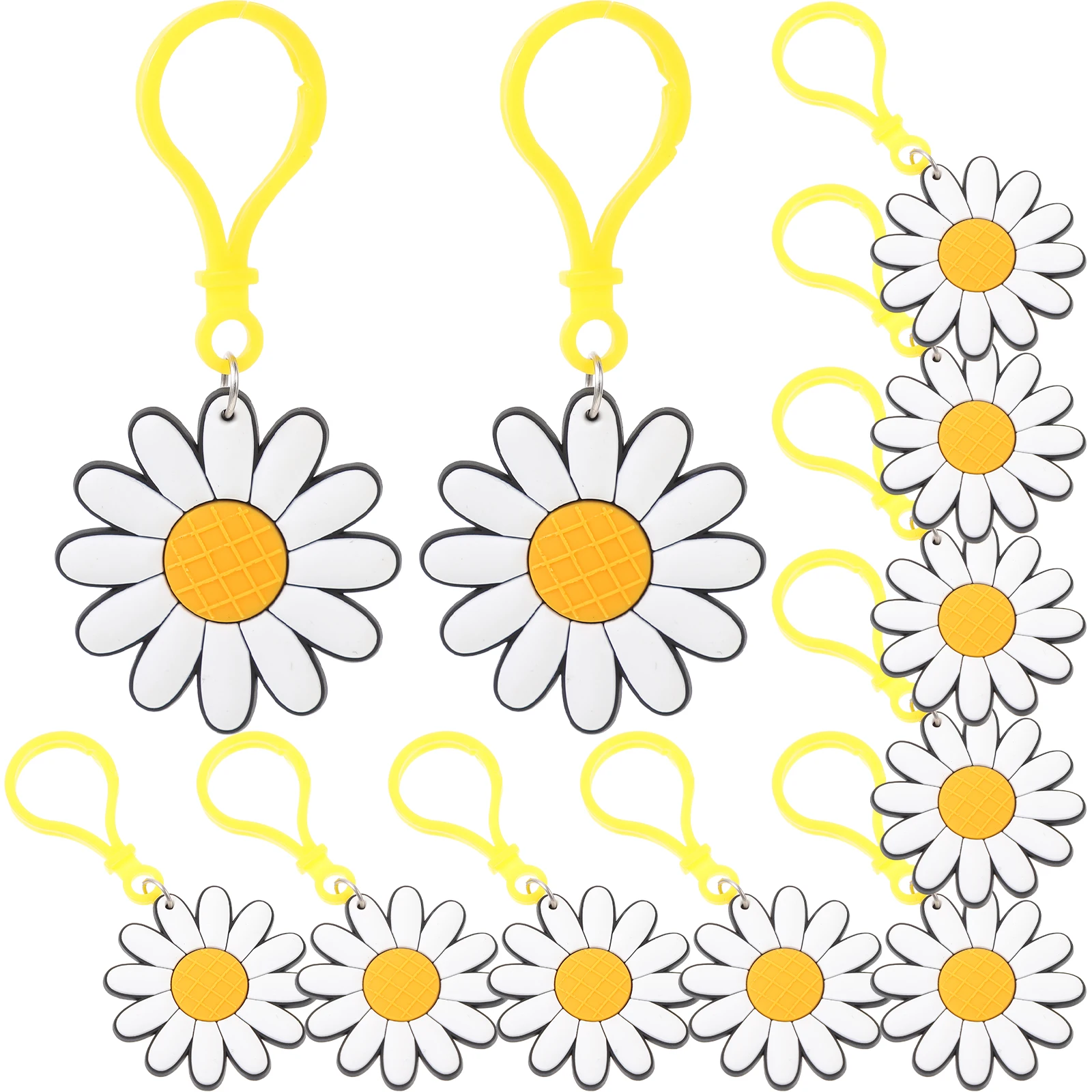 24pcs PVC Daisy Keychains Cute Flower Accessories for Women Bag Pendant Party Favors Lightweight Compact Design Gifts
24pcs PVC Daisy Keychains Cute Flower Accessories for Women Bag Pendant Party Favors Lightweight Compact Design Gifts