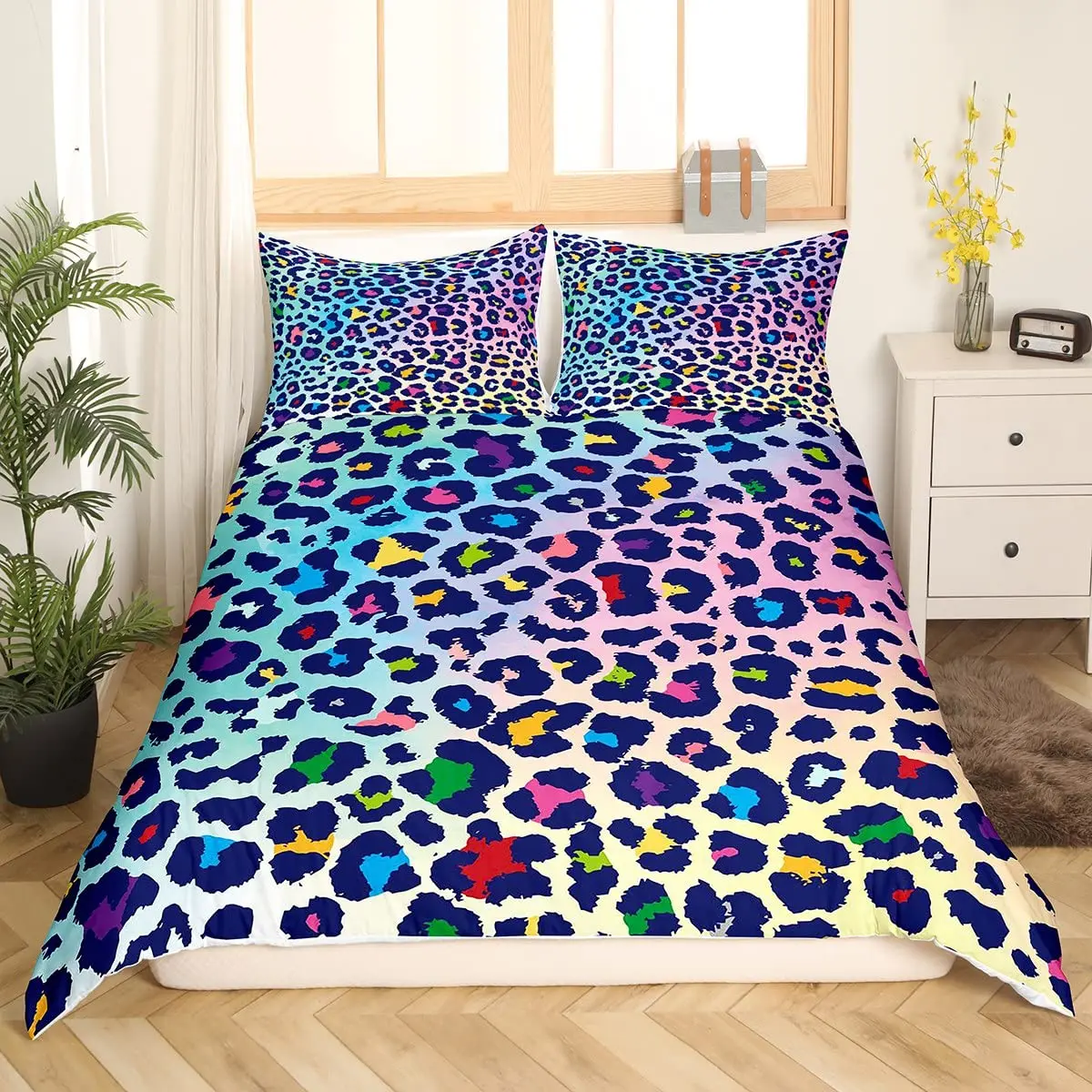 Leopard Print Comforter Cover Pink Pastel Cheetah Duvet Cover Animal Print Bedding Set Rainbow Galaxy Bedspread Cover King Size
Leopard Print Comforter Cover Pink Pastel Cheetah Duvet Cover Animal Print Bedding Set Rainbow Galaxy Bedspread Cover King Size