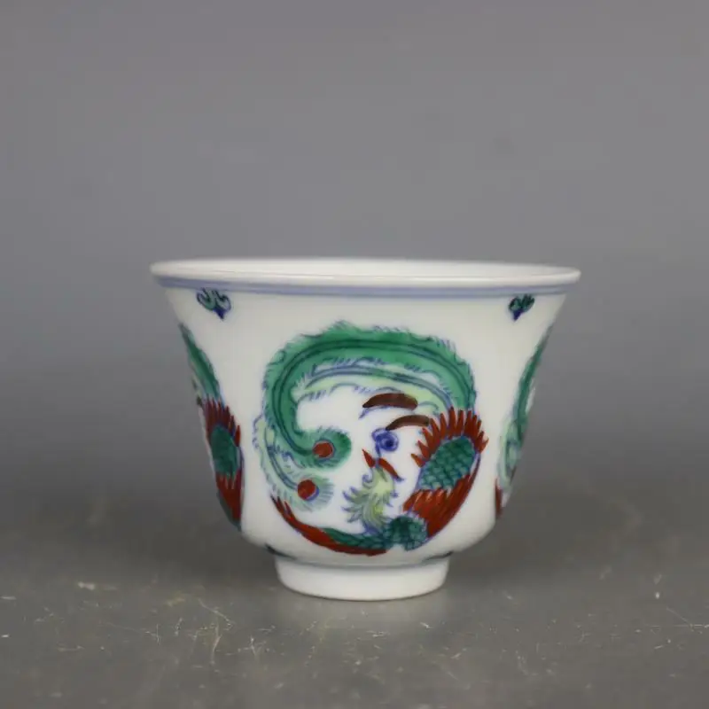 Chinese Creative Blue and White Doucai Porcelain Phoenix Teacup Cup Hand Painted crafts
Chinese Creative Blue and White Doucai Porcelain Phoenix Teacup Cup Hand Painted crafts