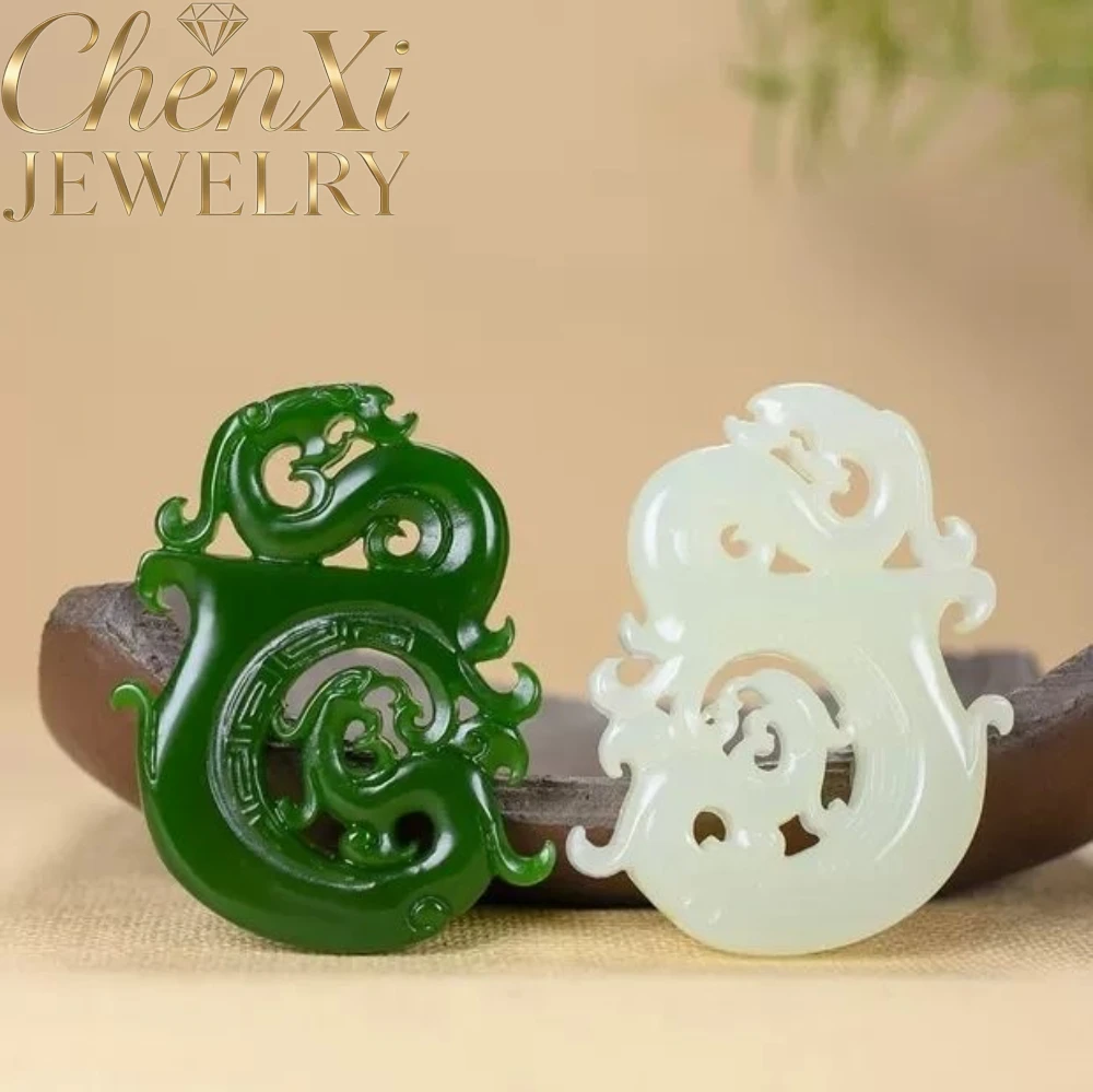 Natural Hetian Multicolored Jade Hollow-Out Dragon Phoenix Pendant Sculpted Auspicious Talisman Ornament Premium Jewelry Present
Natural Hetian Multicolored Jade Hollow-Out Dragon Phoenix Pendant Sculpted Auspicious Talisman Ornament Premium Jewelry Present
