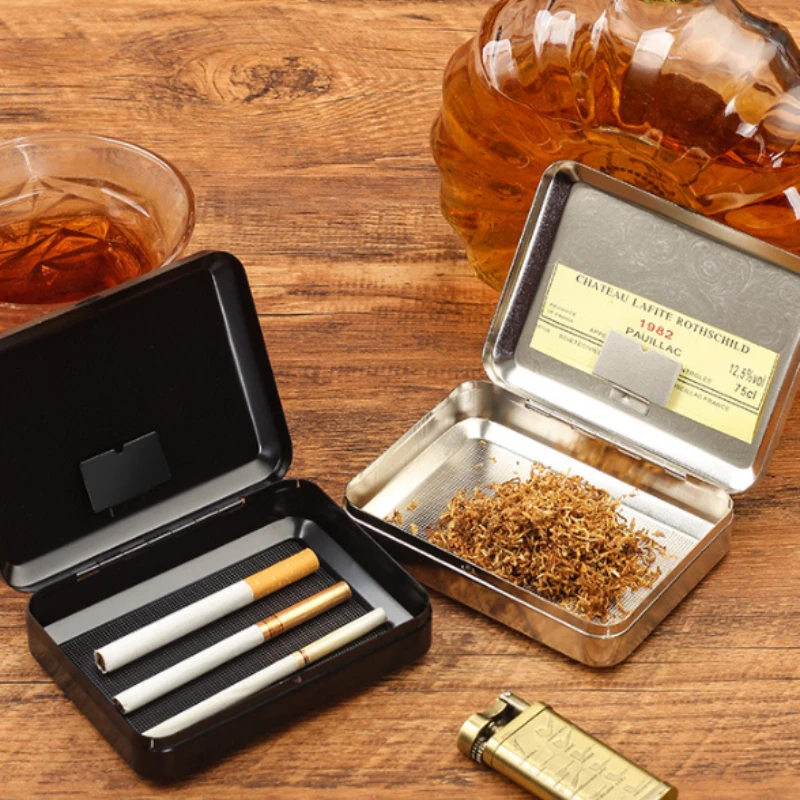 Metal tobacco box with built-in horizontal clamp for coarse medium and fine tobacco portable smoking accessories four purposes
Metal tobacco box with built-in horizontal clamp for coarse medium and fine tobacco portable smoking accessories four purposes