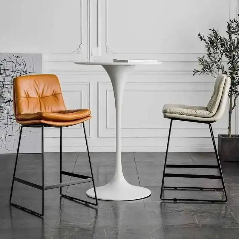 Nordic Modern Leather Chairs Bar Backrest High Island Reception Bar Chairs Counter Light Luxury Restaurante Muebles Furniture
Nordic Modern Leather Chairs Bar Backrest High Island Reception Bar Chairs Counter Light Luxury Restaurante Muebles Furniture
