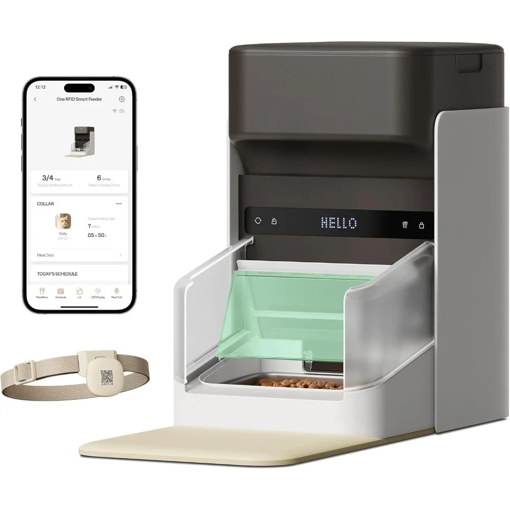 Automatic Cat Feeder,5G Automatic Pet Feeder,3L Auto Cat Feeder App Control with Light Collar Tag, Automatic Cat Food Dispenser
Automatic Cat Feeder,5G Automatic Pet Feeder,3L Auto Cat Feeder App Control with Light Collar Tag, Automatic Cat Food Dispenser