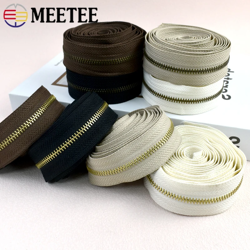 2/5/10Meters Meetee 5# Metal Zippers By Meter for Bags Shoes Zipper Tape Repair Kit Sewing Jackets Clothes DIY Garment Accessory
2/5/10Meters Meetee 5# Metal Zippers By Meter for Bags Shoes Zipper Tape Repair Kit Sewing Jackets Clothes DIY Garment Accessory