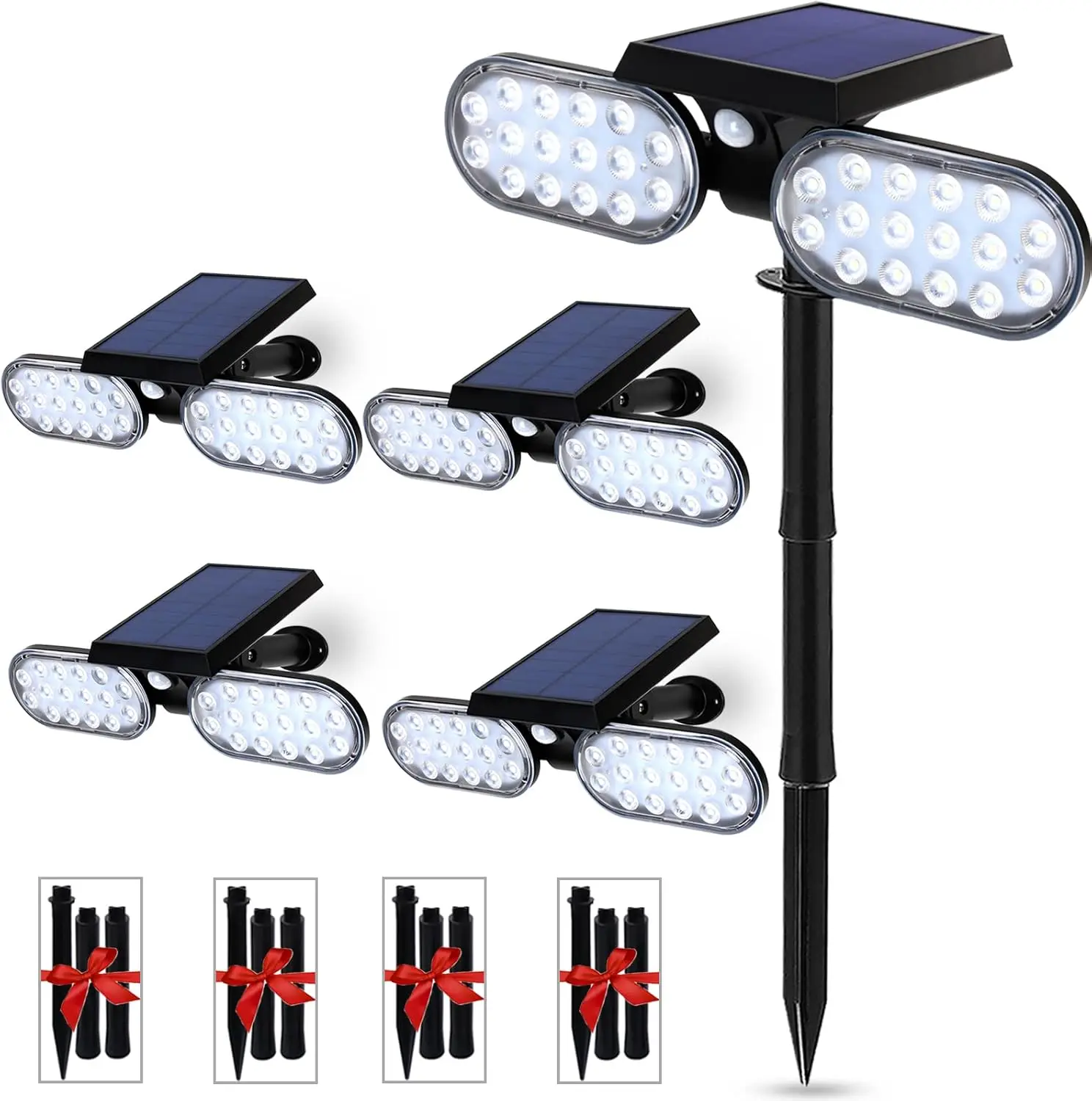 Solar Powered Motion Lights, 3-Mode Outdoor Flood Lights, Dusk to Dawn Security Spotlights, 4-Pack for Yard Path Walkway
Solar Powered Motion Lights, 3-Mode Outdoor Flood Lights, Dusk to Dawn Security Spotlights, 4-Pack for Yard Path Walkway