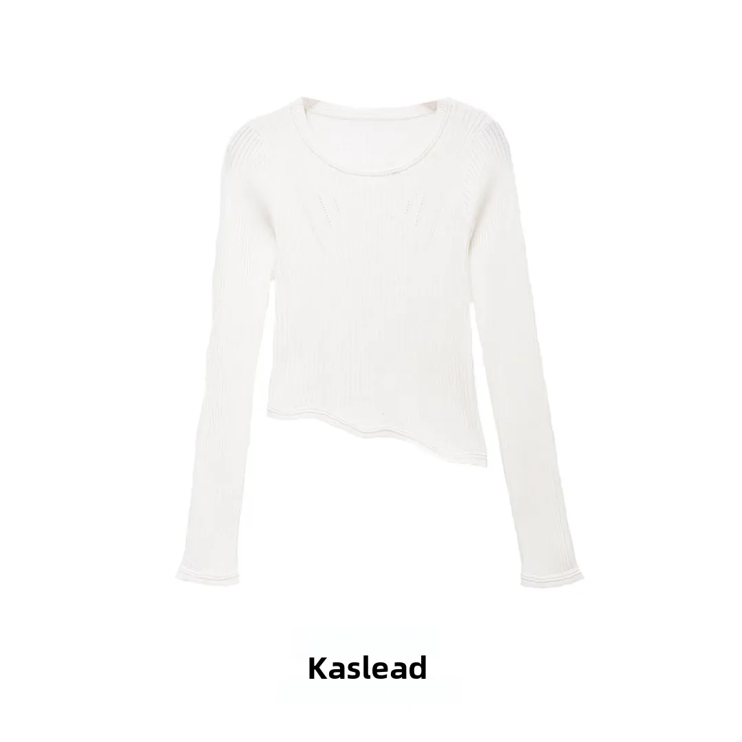 KASLEAD New Women's Fashion Long Sleeve round Neck Asymmetric Short Knitted Polyester Fiber Slim Fit Style Spring Season
KASLEAD New Women's Fashion Long Sleeve round Neck Asymmetric Short Knitted Polyester Fiber Slim Fit Style Spring Season