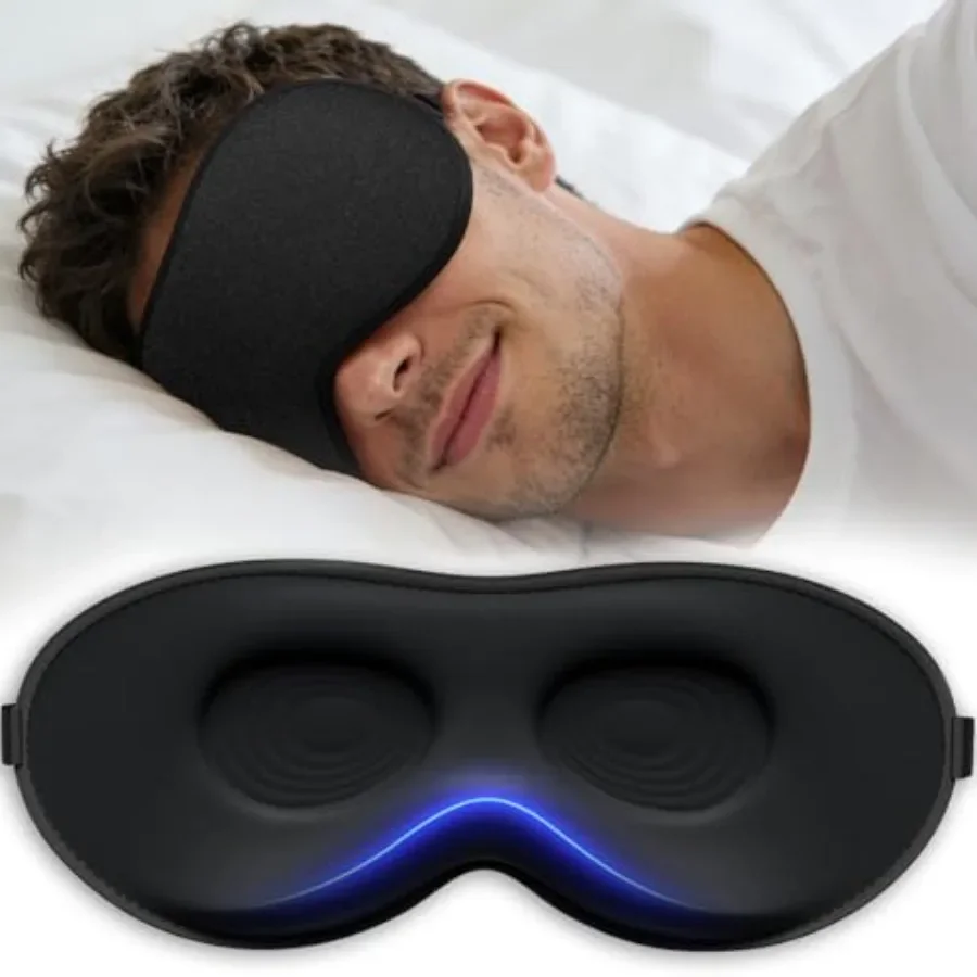 Sleep Mask for Men Women - Eye Masks for Side Sleepers, 3D Contoured Night Blindfold 100% Blockout Pressure-Free, Soft Lightwei
Sleep Mask for Men Women - Eye Masks for Side Sleepers, 3D Contoured Night Blindfold 100% Blockout Pressure-Free, Soft Lightwei