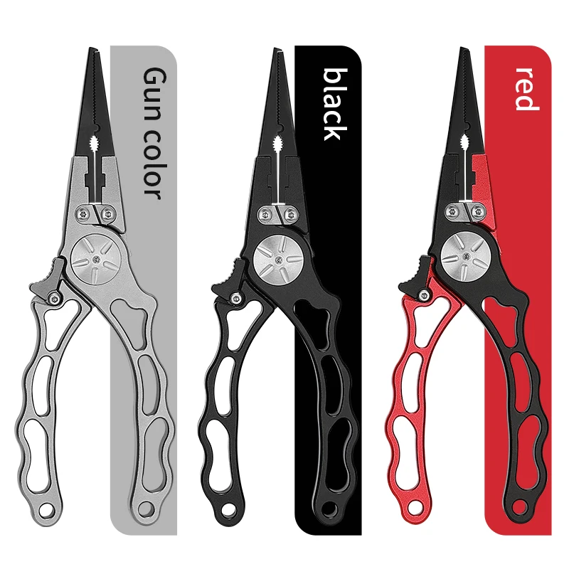 In Stock FG-1047A High Quality Durable 6061 Aluminum Saltwater Stream Fishing Pliers Sheath Lanyard Black/Red/Grey 19cm
In Stock FG-1047A High Quality Durable 6061 Aluminum Saltwater Stream Fishing Pliers Sheath Lanyard Black/Red/Grey 19cm