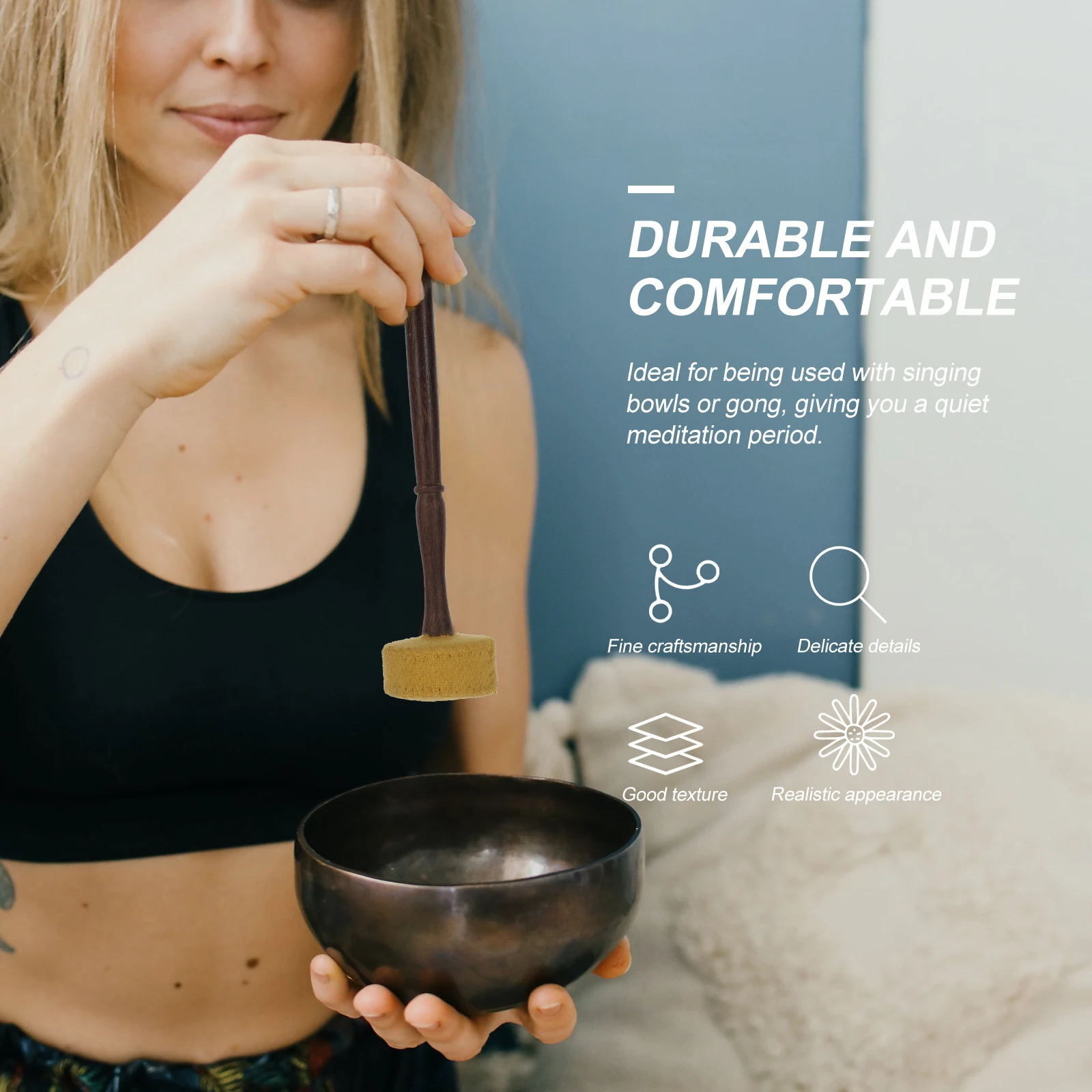 Singing Bowl Mallet Stick Durable Striker Ideal Yoga Meditation Universal Wood Handle Easy Use Accessory
Singing Bowl Mallet Stick Durable Striker Ideal Yoga Meditation Universal Wood Handle Easy Use Accessory