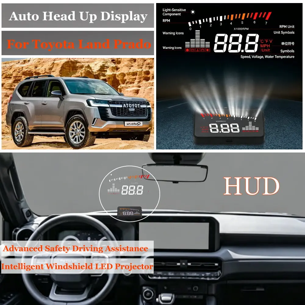 Car Head Up Display HUD For Toyota Land Cruiser Prado J150 J250 2009–2026 Windshield Projector Speedometer Odometer RPM Gauge
Car Head Up Display HUD For Toyota Land Cruiser Prado J150 J250 2009–2026 Windshield Projector Speedometer Odometer RPM Gauge