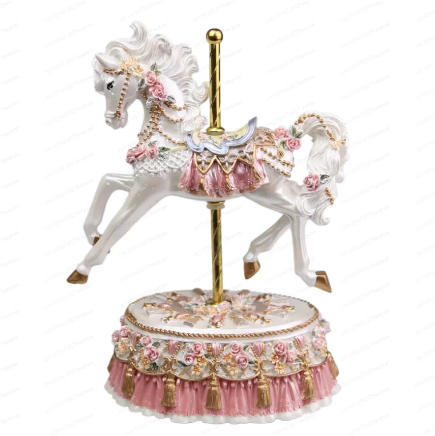 Карусельная статуя лошади с яркими деталями, музыкальная шкатулка для настольного шкафа, спальни
Карусельная статуя лошади с яркими деталями, музыкальная шкатулка для настольного шкафа, спальни