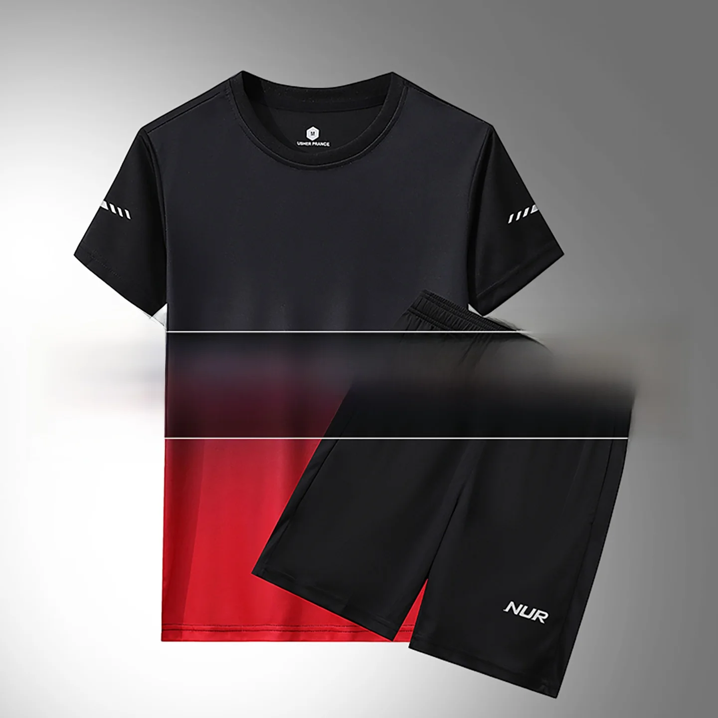 Qui Dry Fitn Running Suit Ice Silk ort Sve T-irt And orts Two Piece Set Breathable Summer Casual Sportswear
Qui Dry Fitn Running Suit Ice Silk ort Sve T-irt And orts Two Piece Set Breathable Summer Casual Sportswear