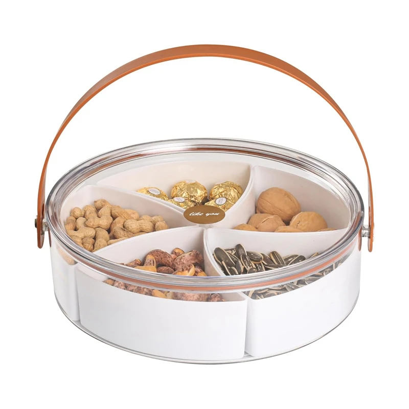 Divided Serving Tray Snackle Box Charcuterie Container Serving Tray With Lid And Handle - For Parties, Entertaining, Picnic
Divided Serving Tray Snackle Box Charcuterie Container Serving Tray With Lid And Handle - For Parties, Entertaining, Picnic